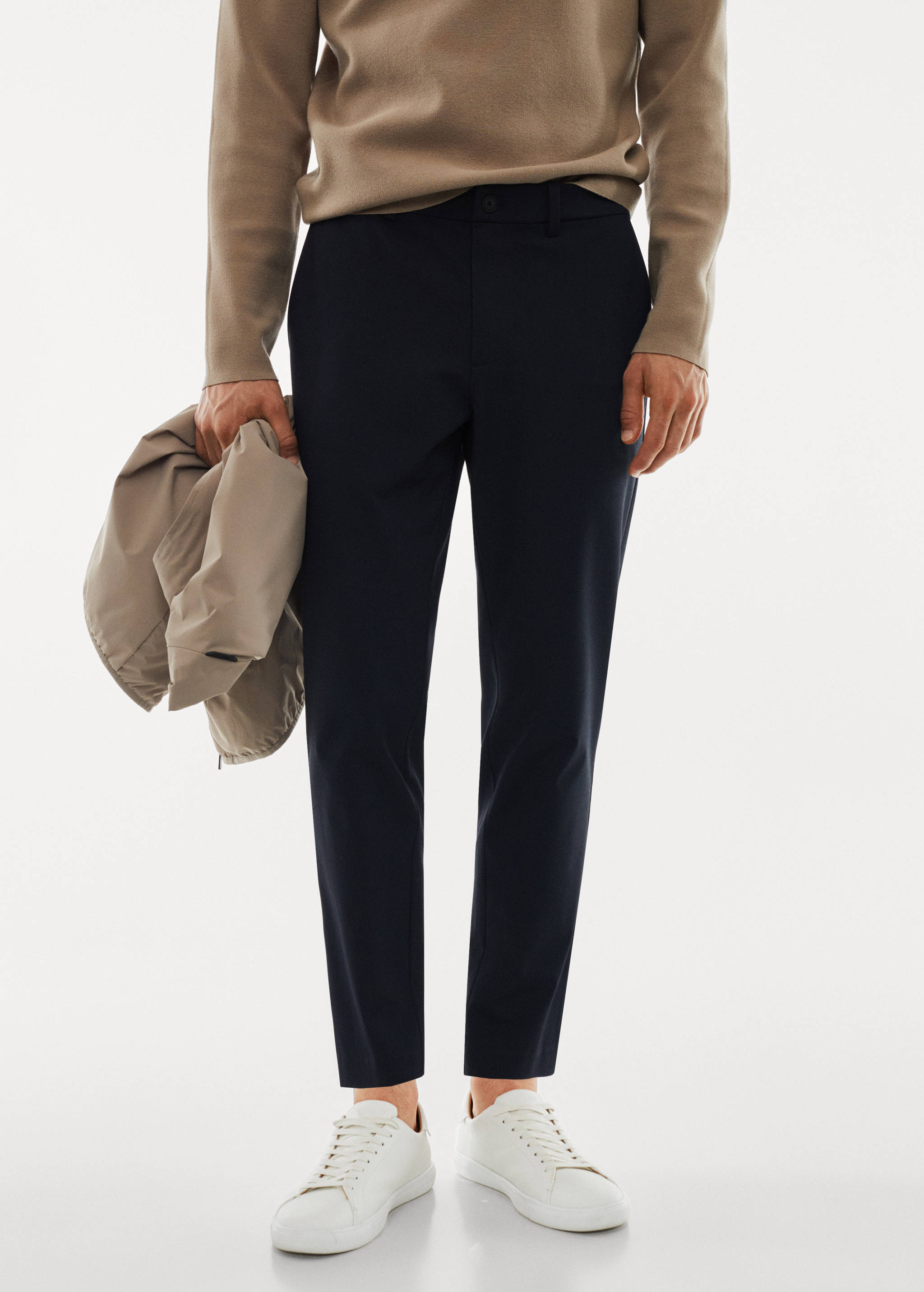 Slim fit stretch trousers - Medium plane