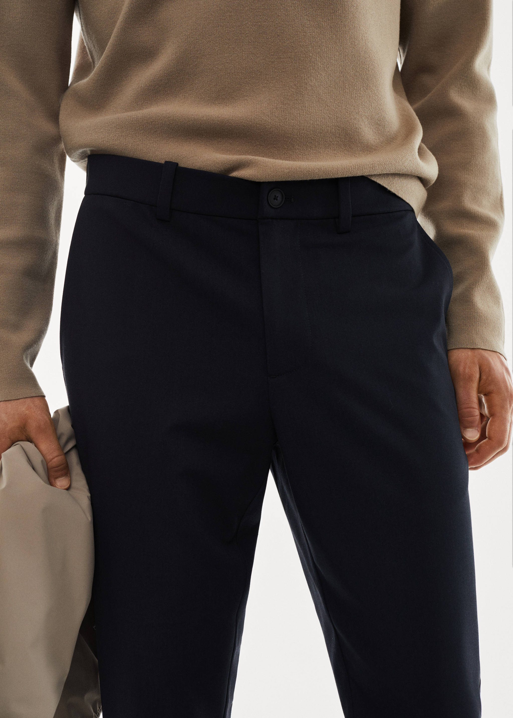 Slim fit stretch trousers - Details of the article 1