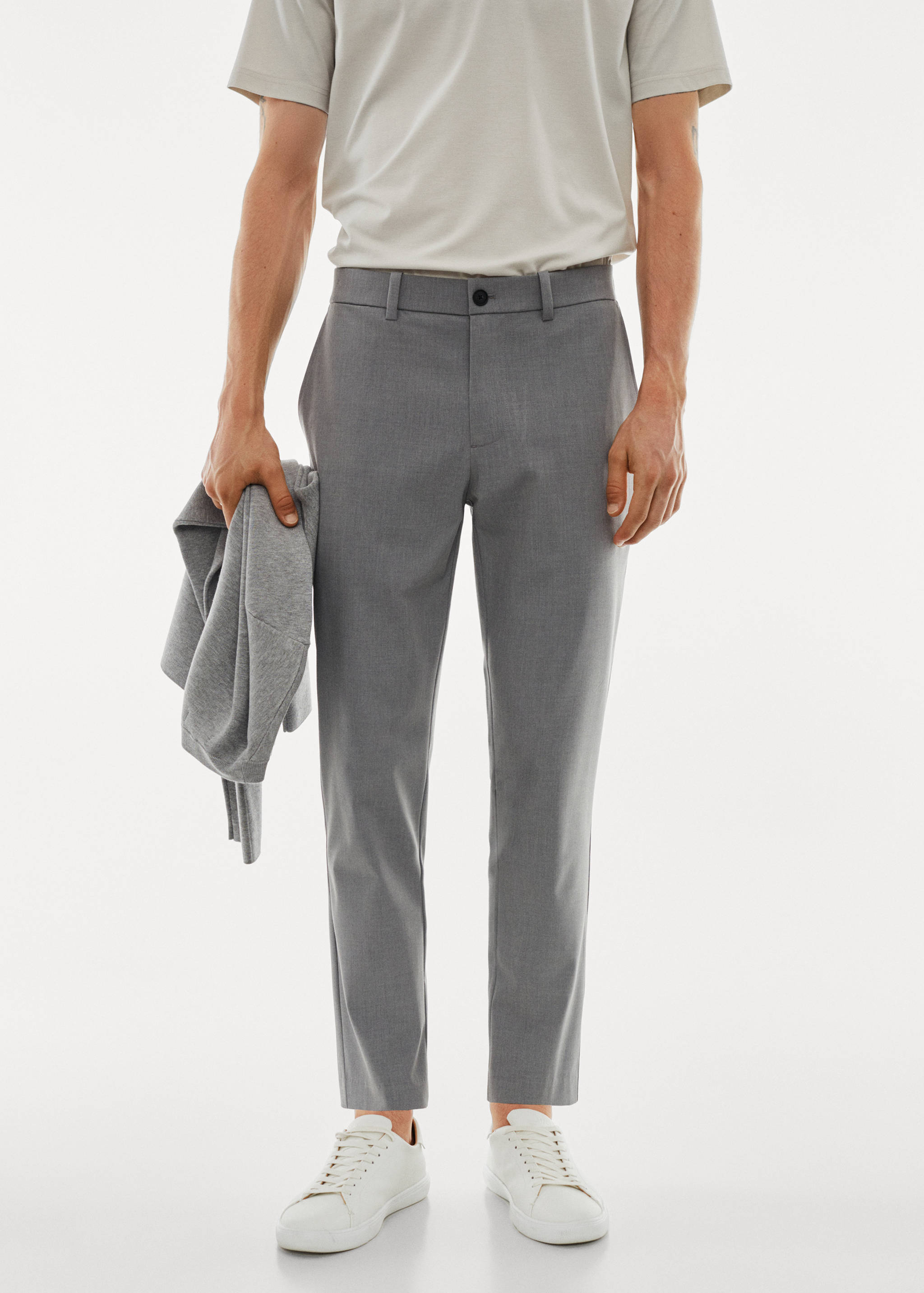 Slim fit stretch trousers - Medium plane