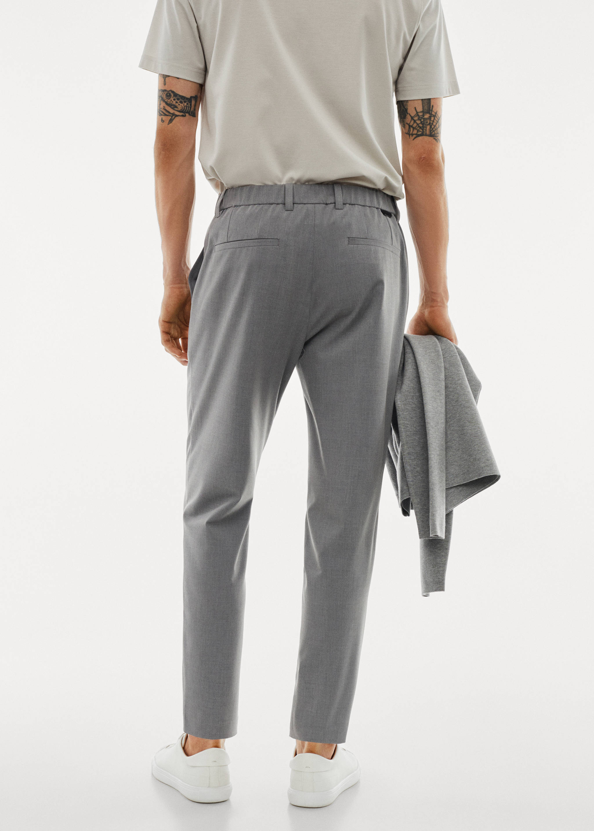 Slim fit stretch trousers - Reverse of the article