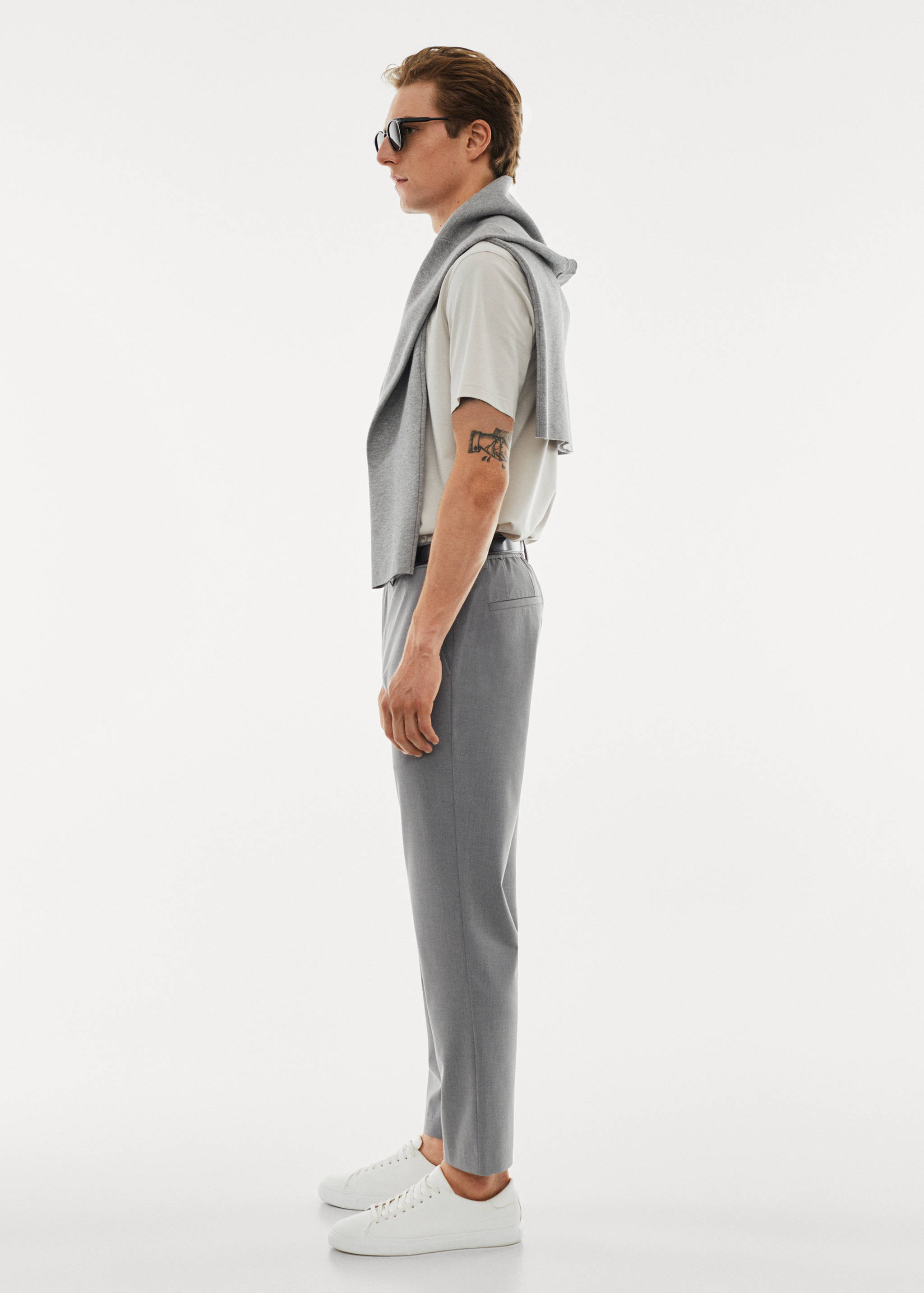 Slim fit stretch trousers - Details of the article 2