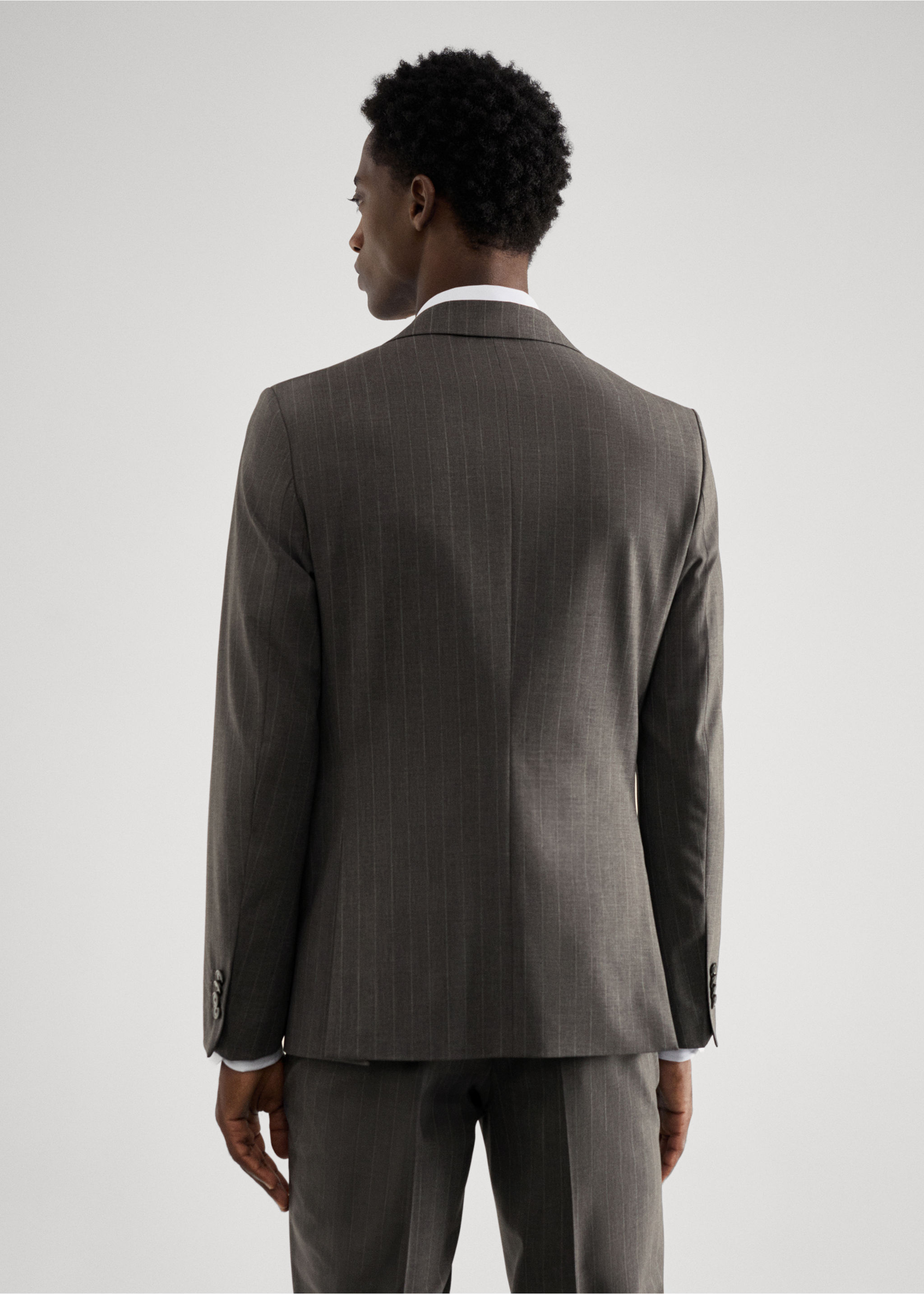 Veste costume laine slim-fit fines rayures - Verso de l’article