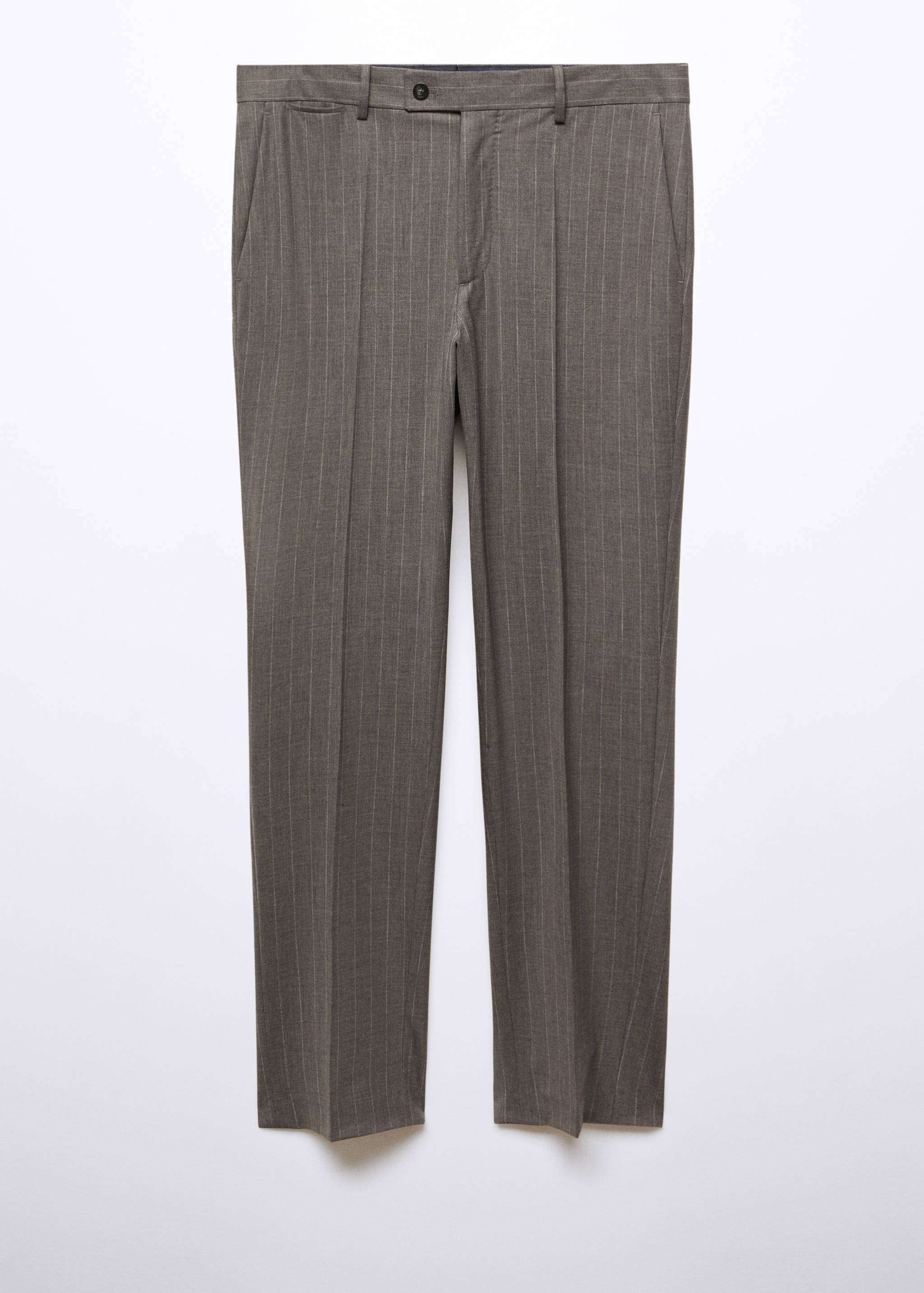 Slim-fit pinstripe wool suit trousers - Article without model
