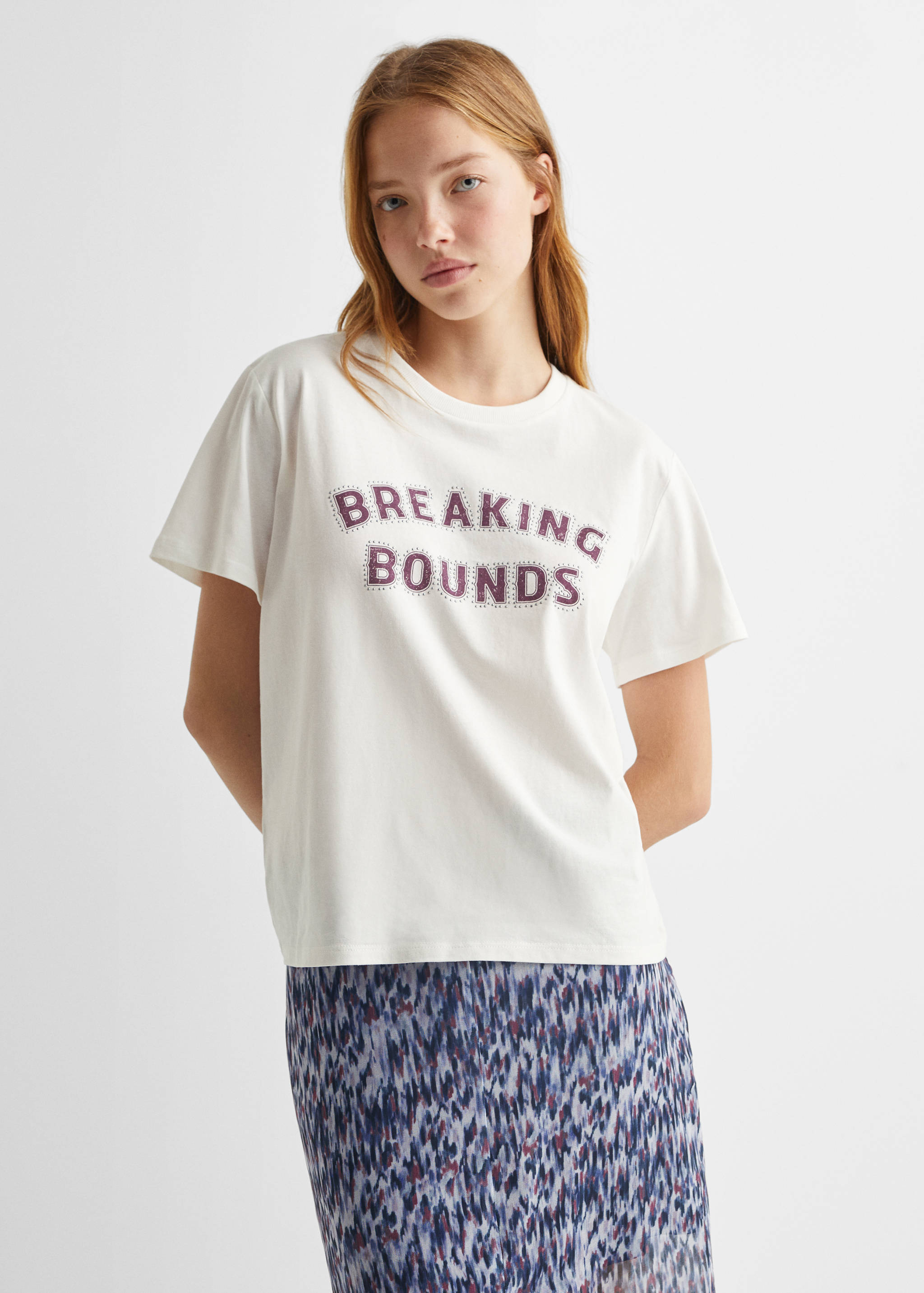 Short-sleeved t-shirt with message - Medium plane