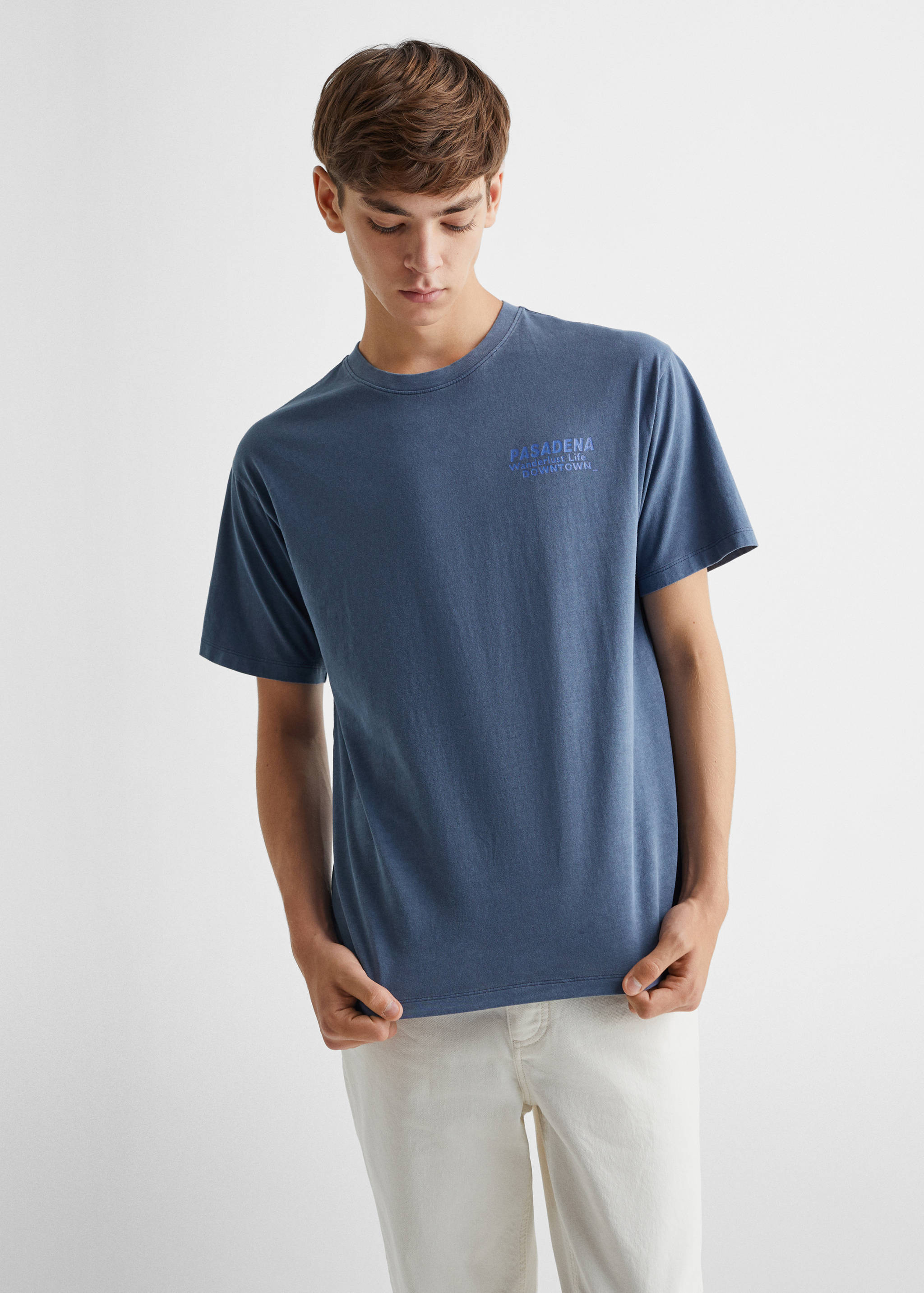 Message cotton T-shirt - Medium plane