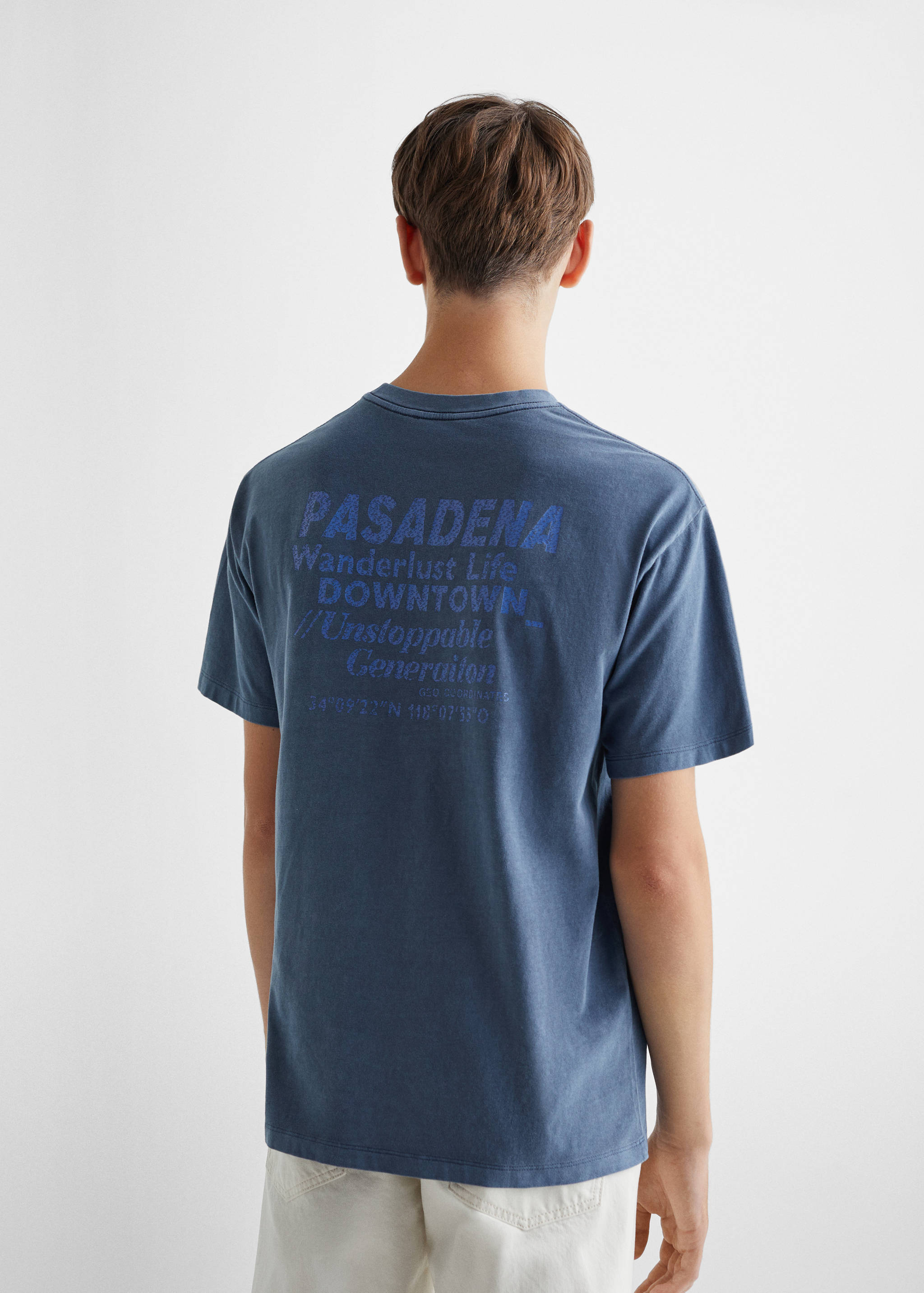 Message cotton T-shirt - Reverse of the article