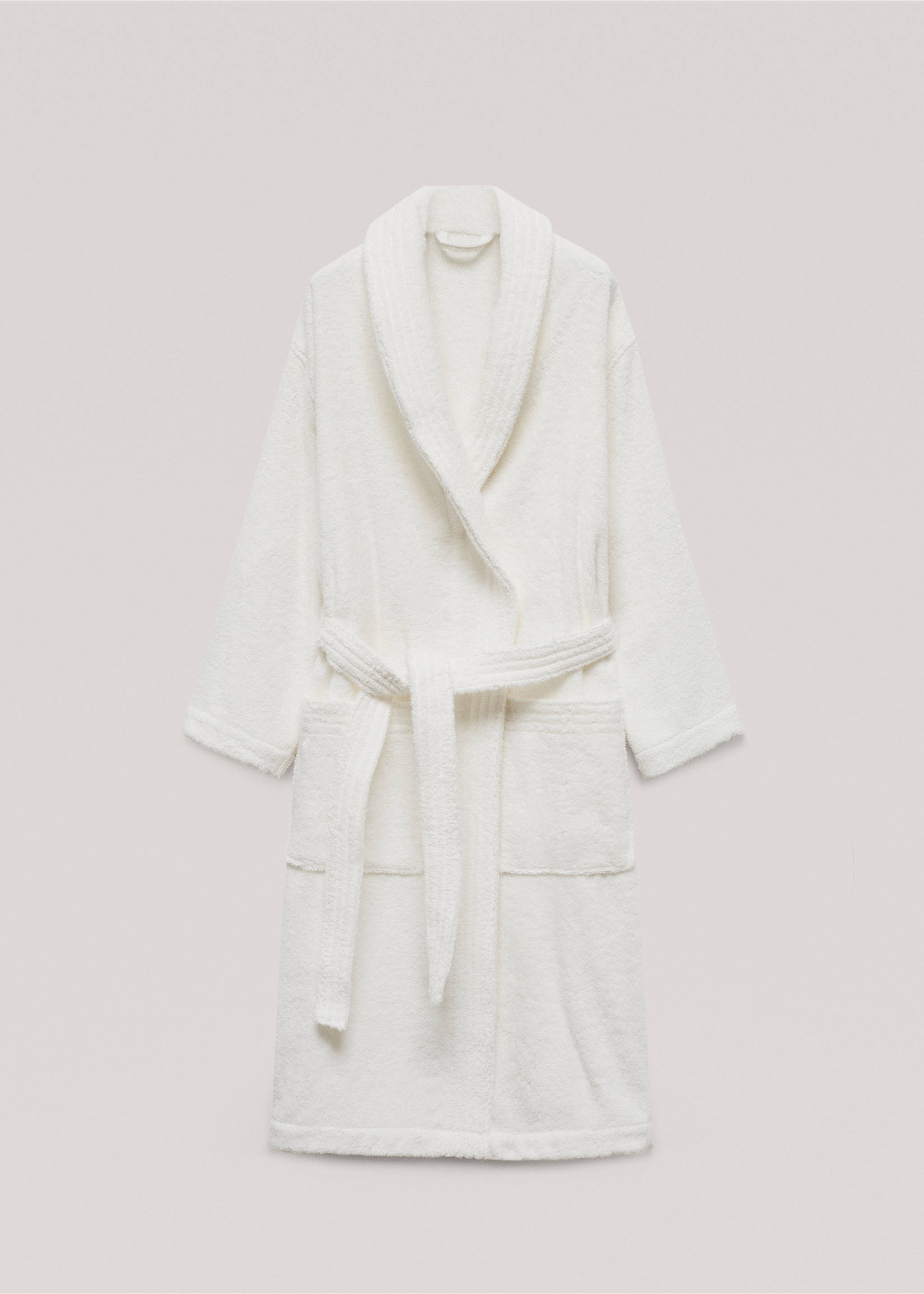 100% cotton bathrobe - Article without model, Ecru. Ref: 57034786-00.