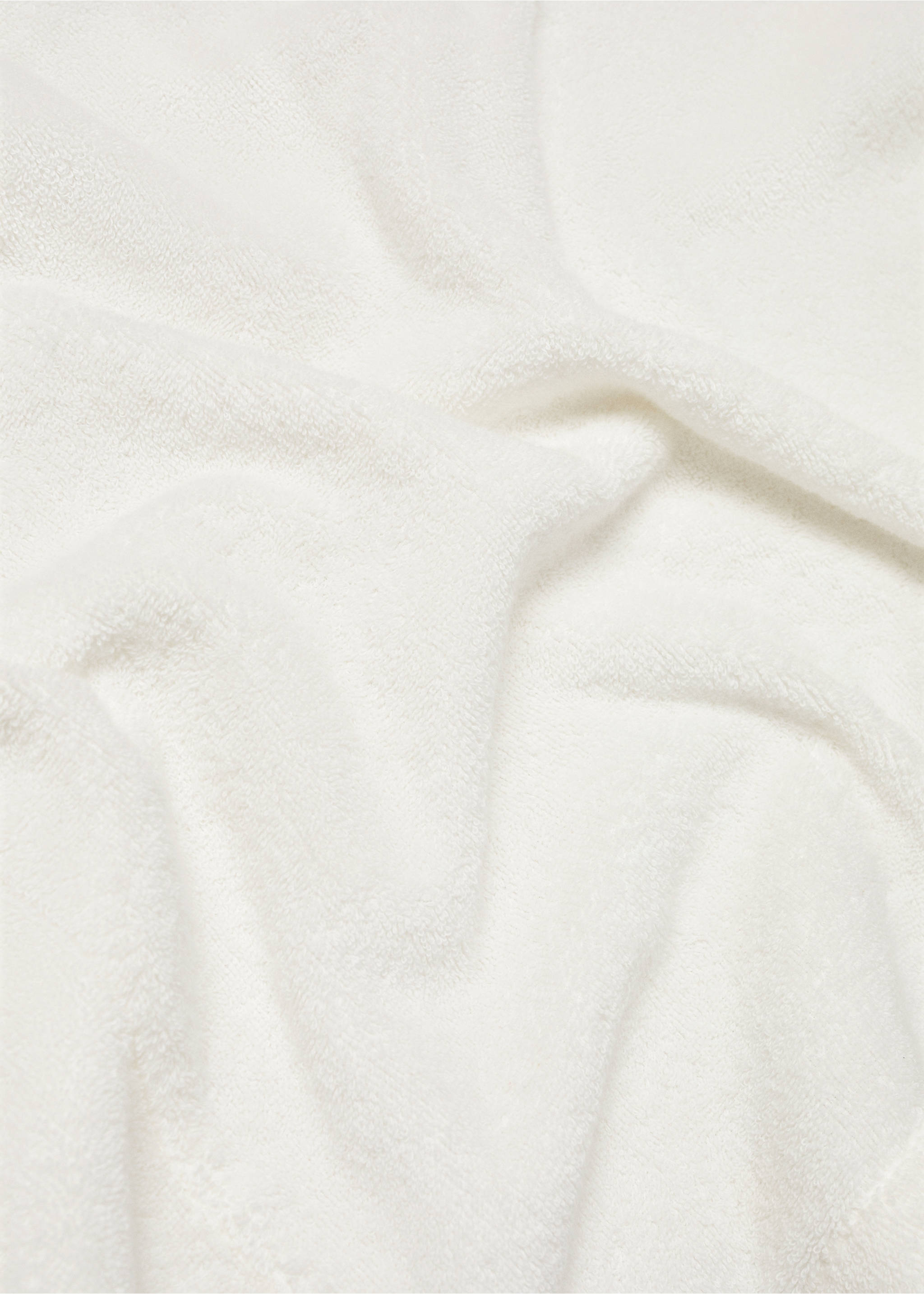 100% cotton bathrobe - Details of the article 3, Ecru. Ref: 57034786-00.