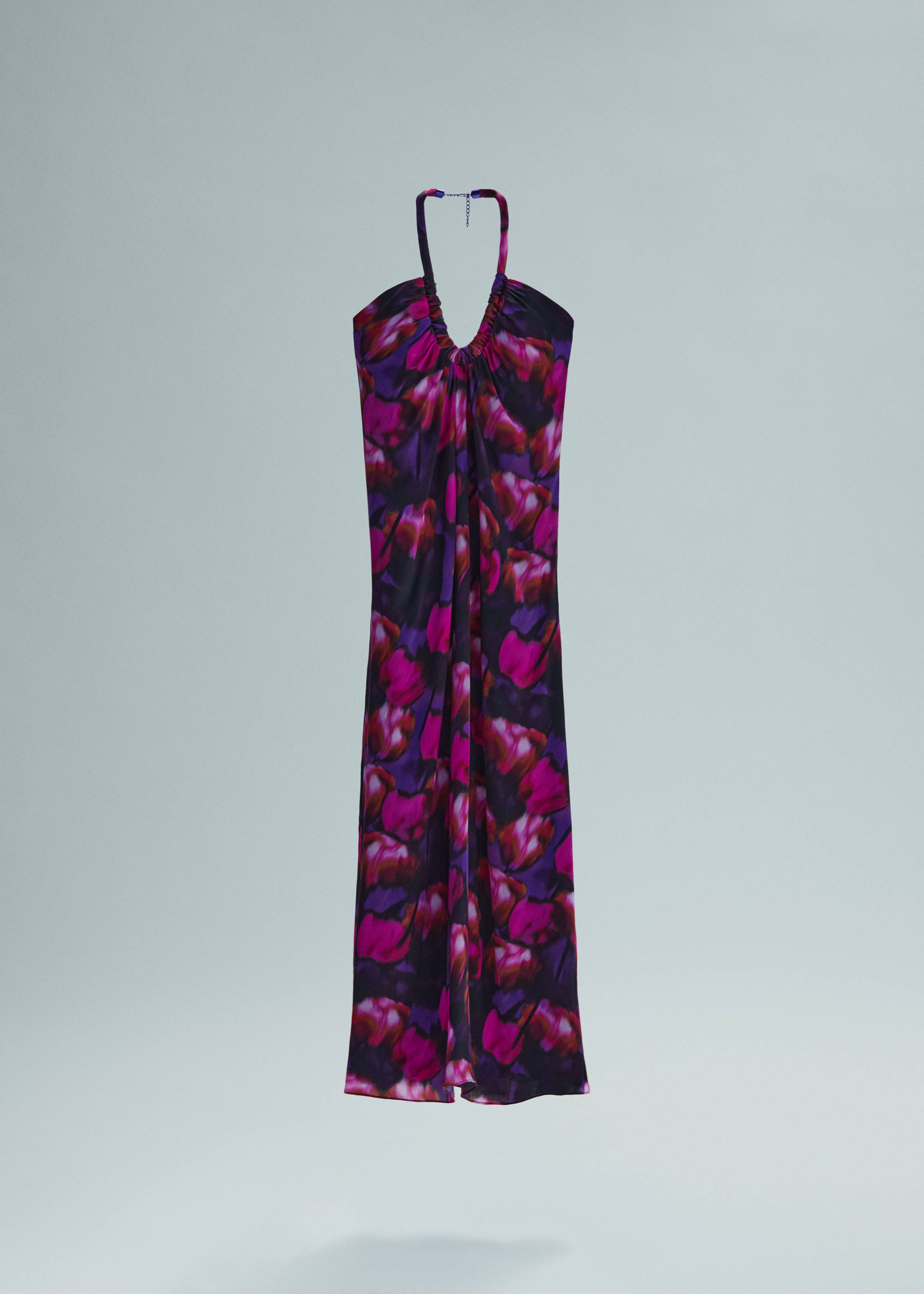 Vestit seda estampat escotat - Article sense model