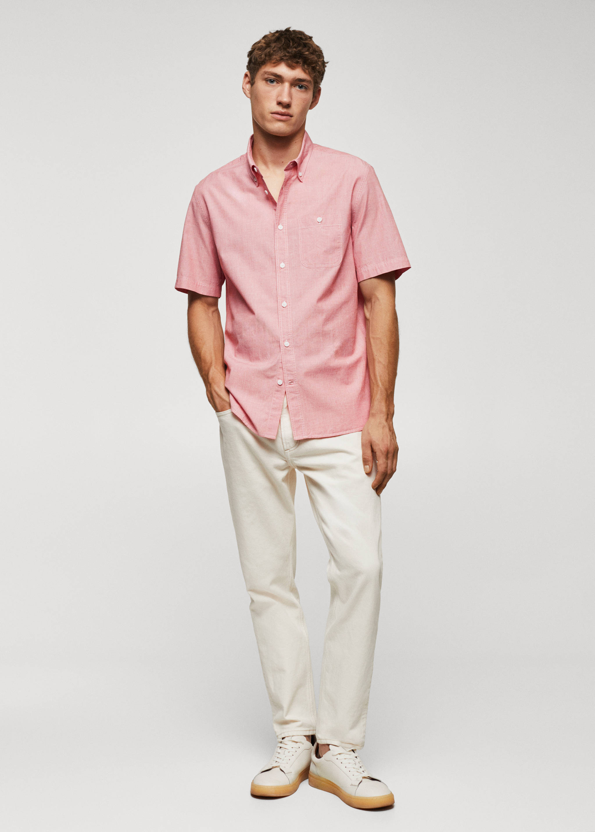 Chemise regular-fit 100 % coton - Plan général