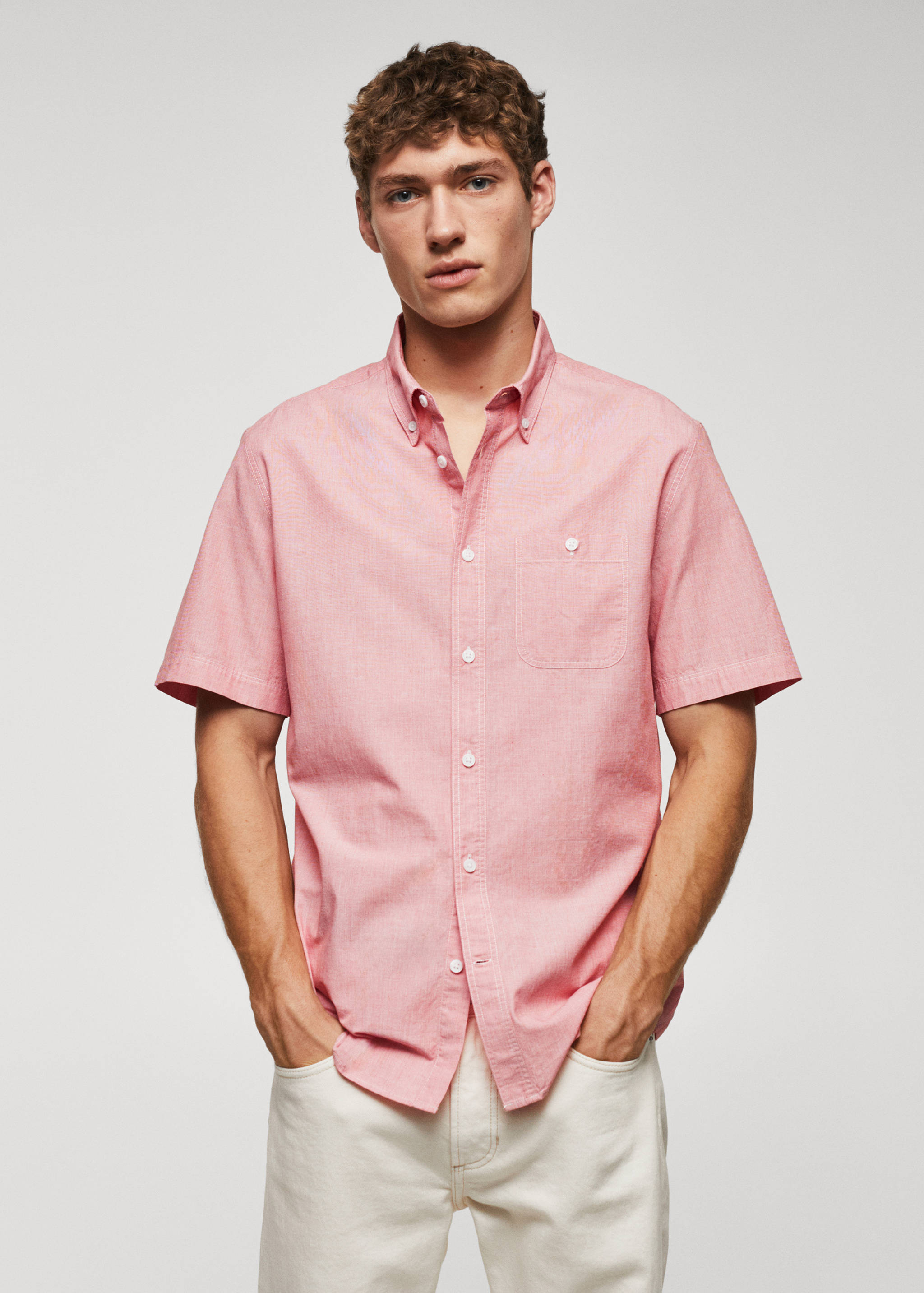 Chemise regular-fit 100 % coton - Plan moyen