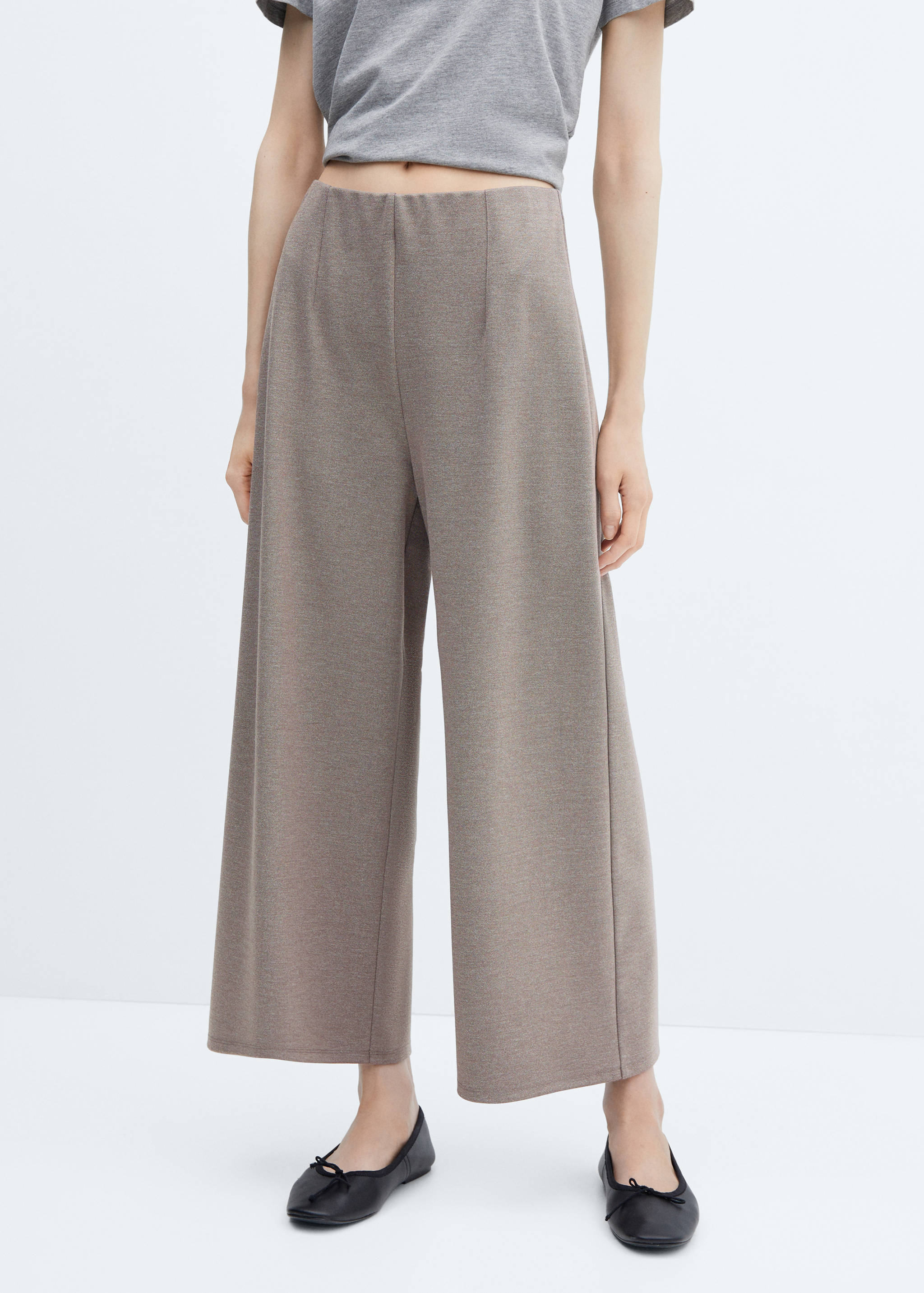 Knitted culotte pants - Medium plane