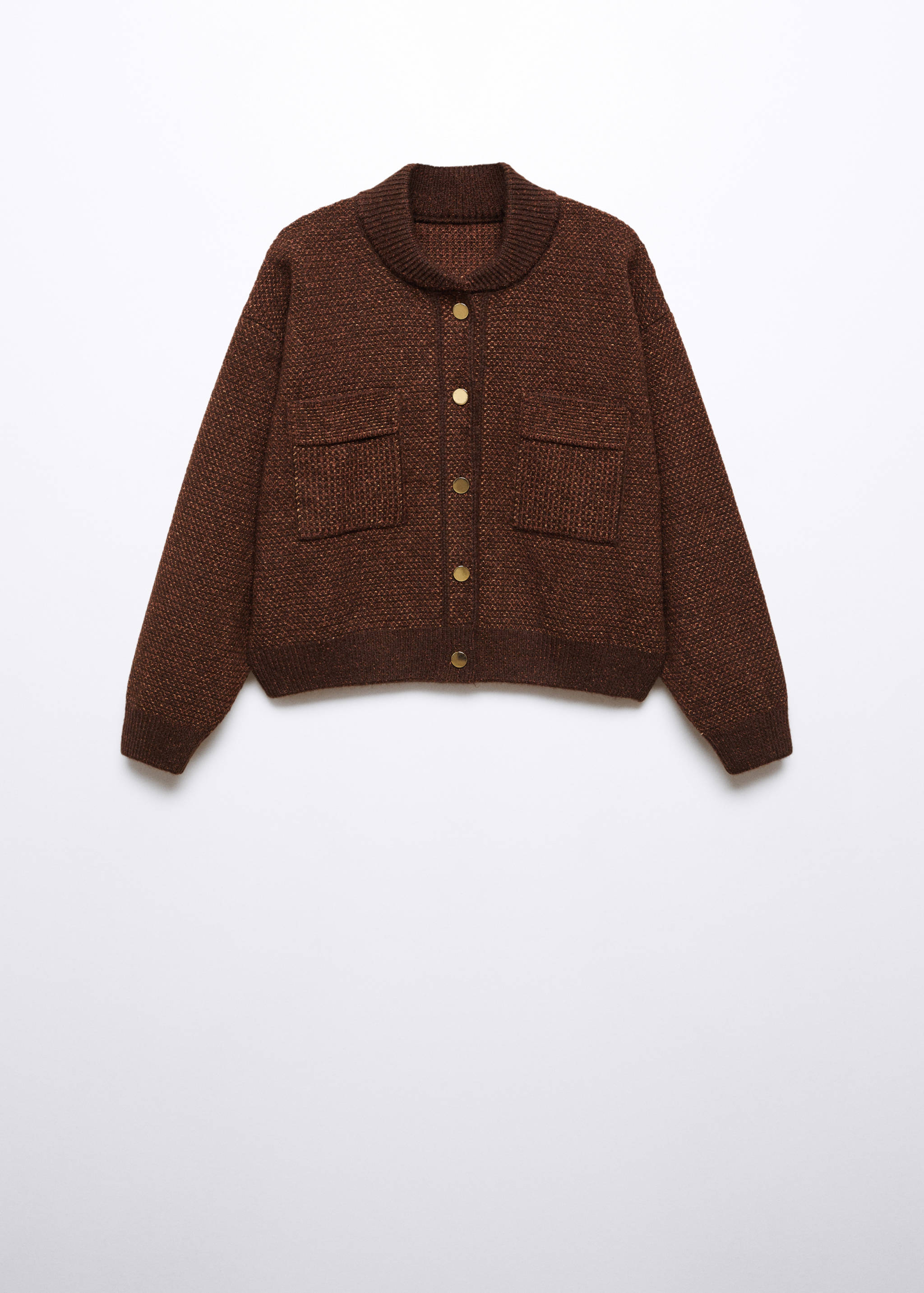 Bomber-style cardigan with pockets - Article without model