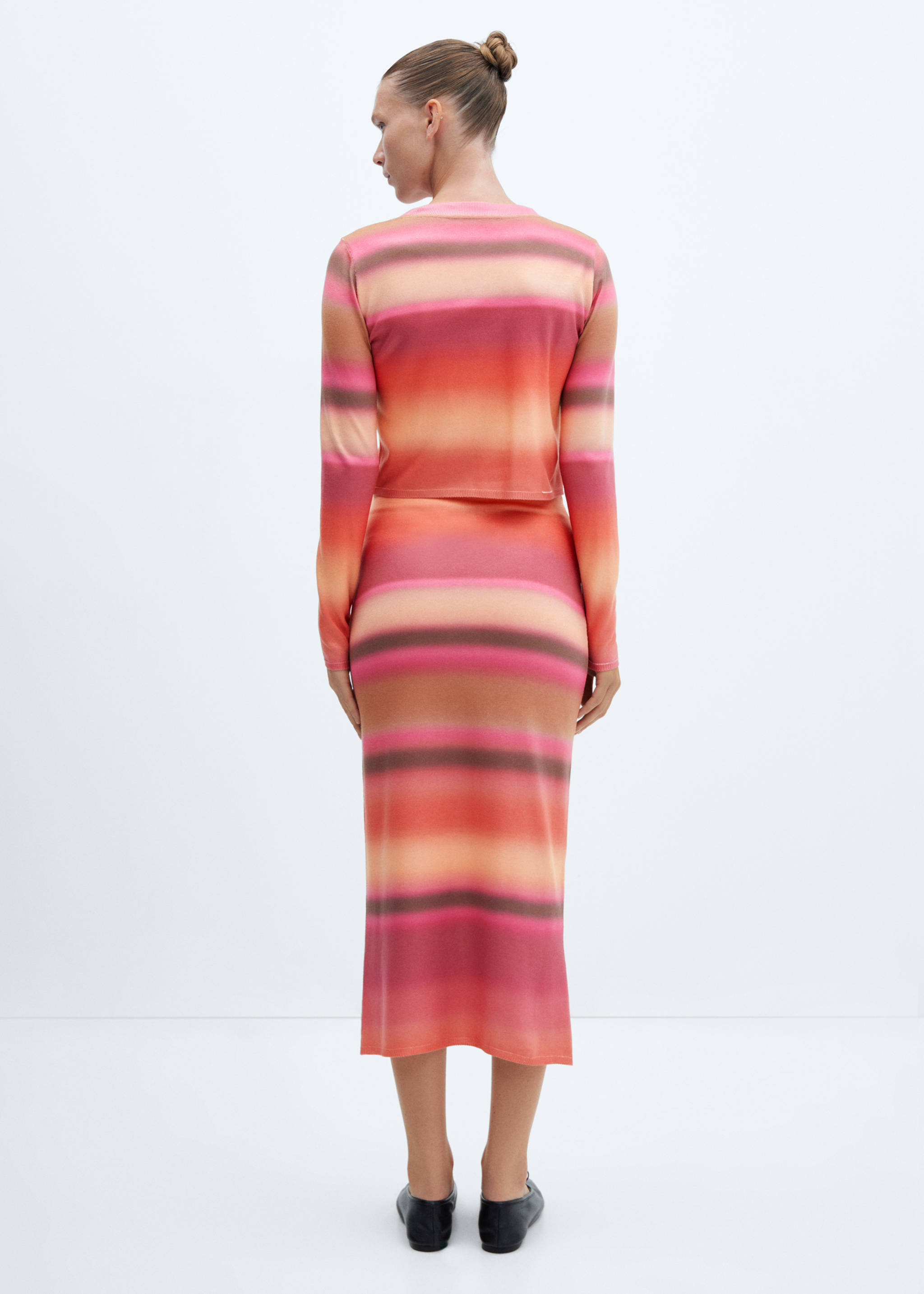 Gradient-print knitted skirt - Reverse of the article
