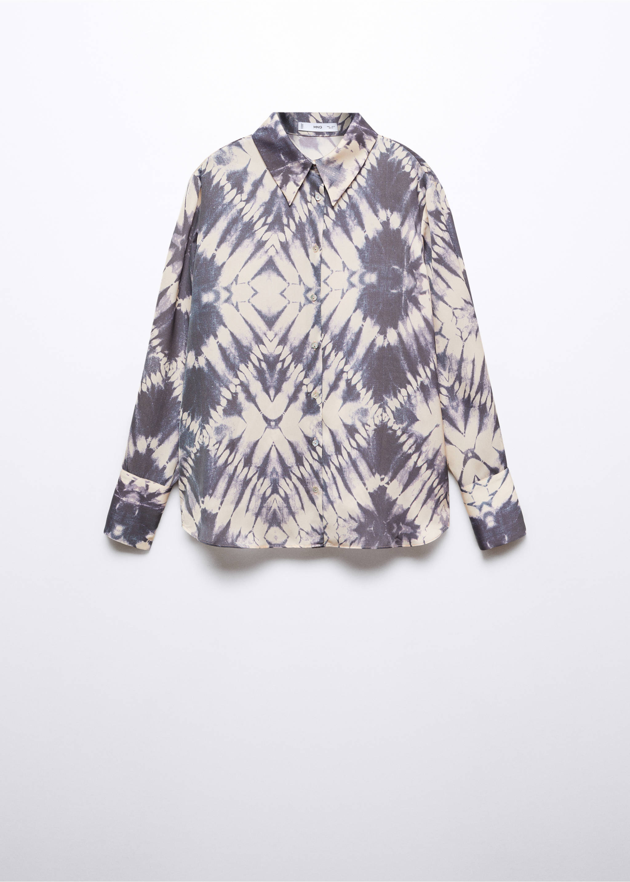 Satin tie-dye shirt - Article without model, Light/Pastel Purple. Ref: 57035811-00.