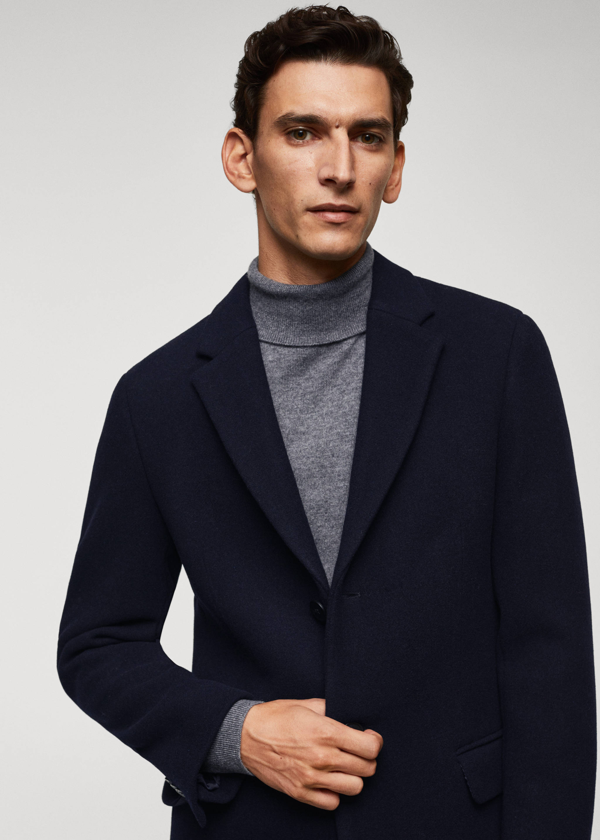 Long recycled wool coat - Details of the article 1