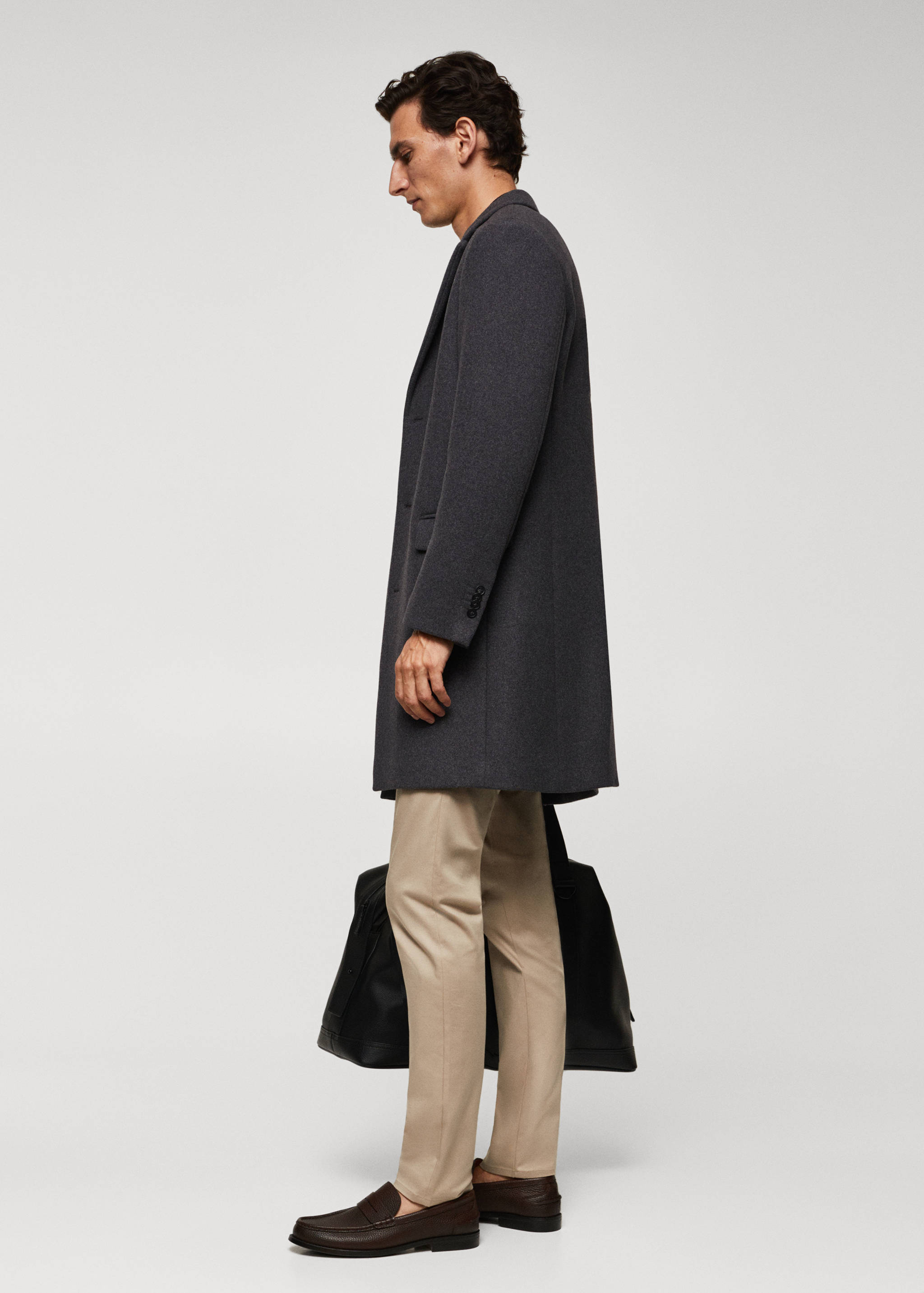 Long recycled wool coat - Details of the article 2
