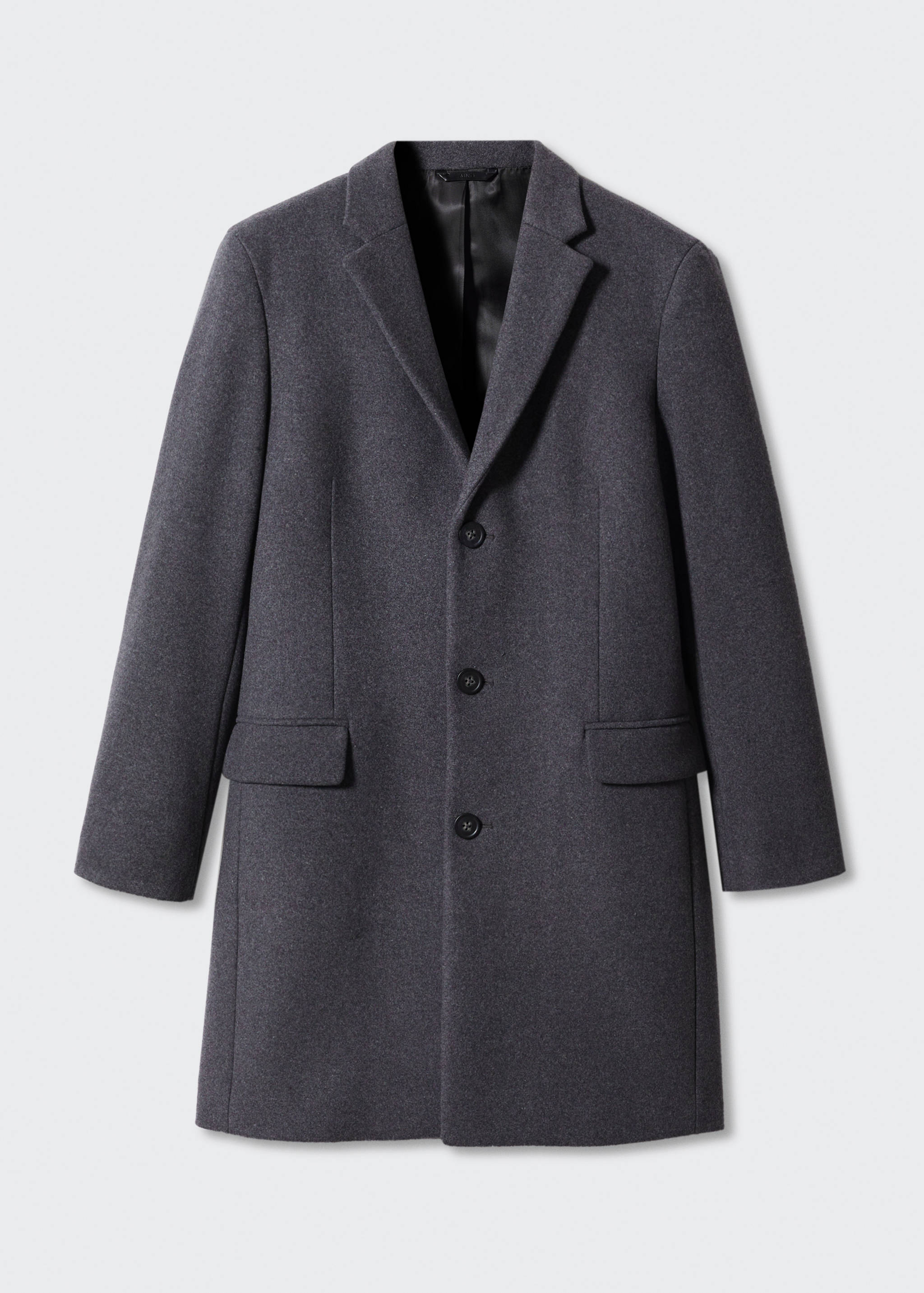 Long recycled wool coat - Article without model