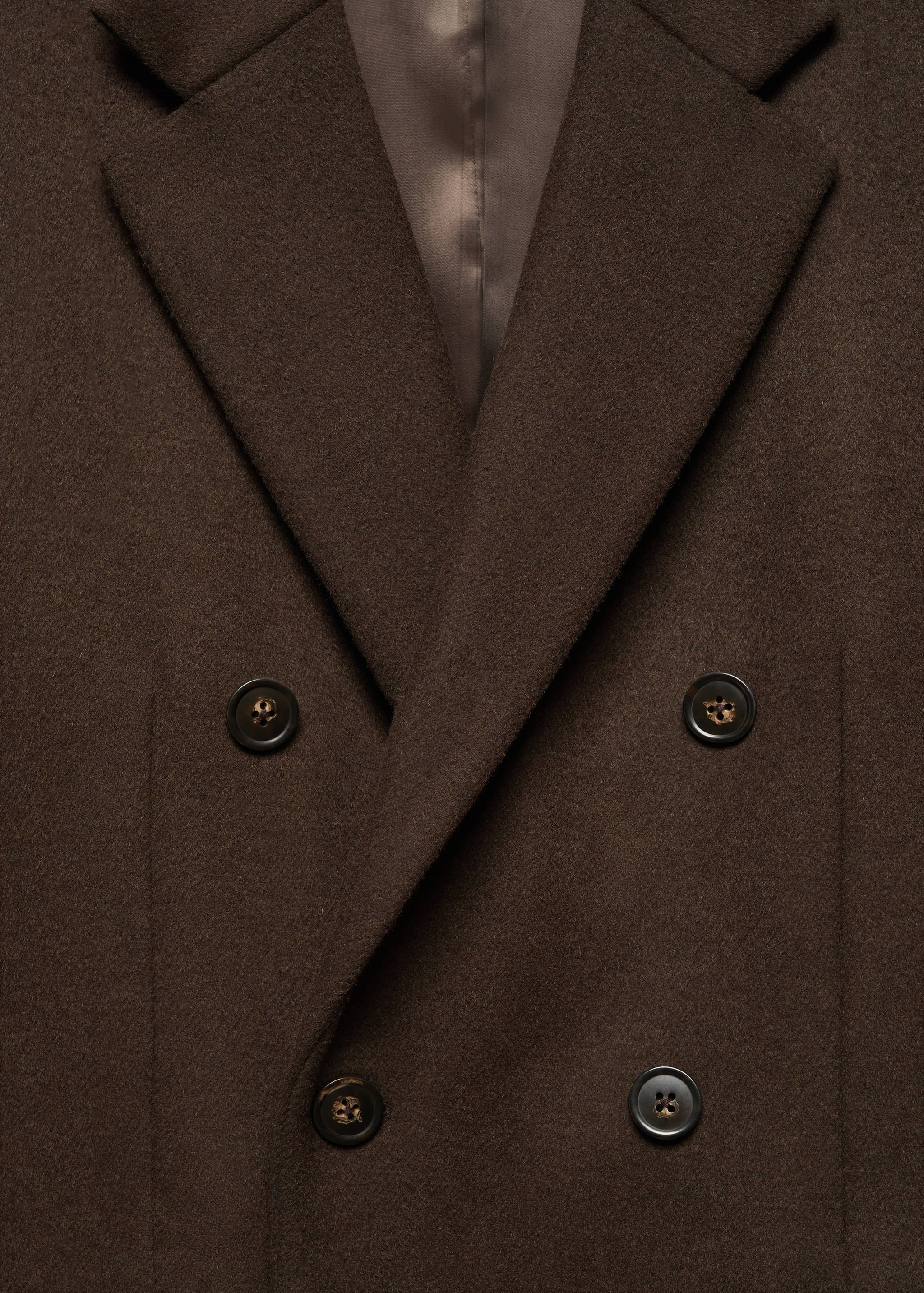 Recycled wool double-breasted coat - Details of the article 8