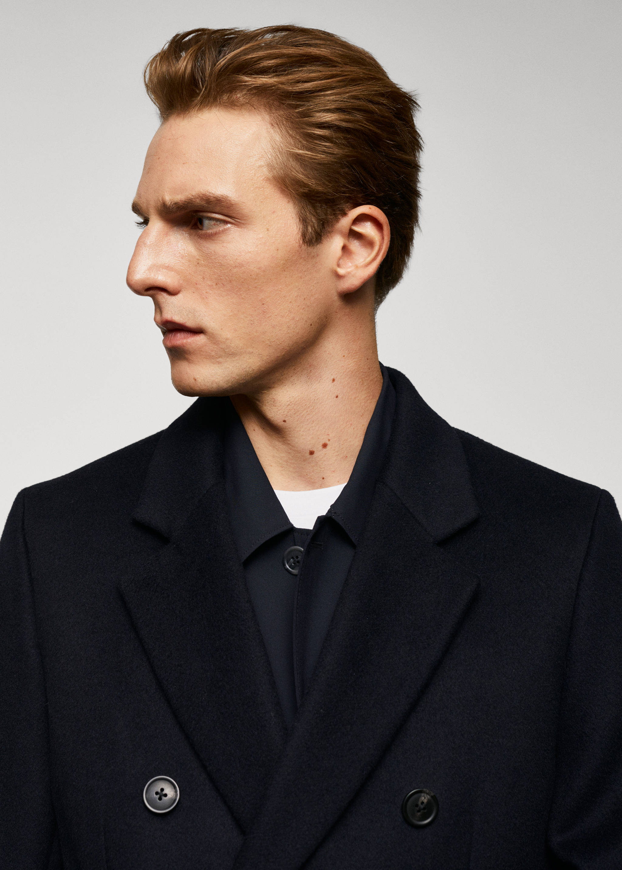 Kabát s překřížením z recyklované vlny - Detail zboží 1