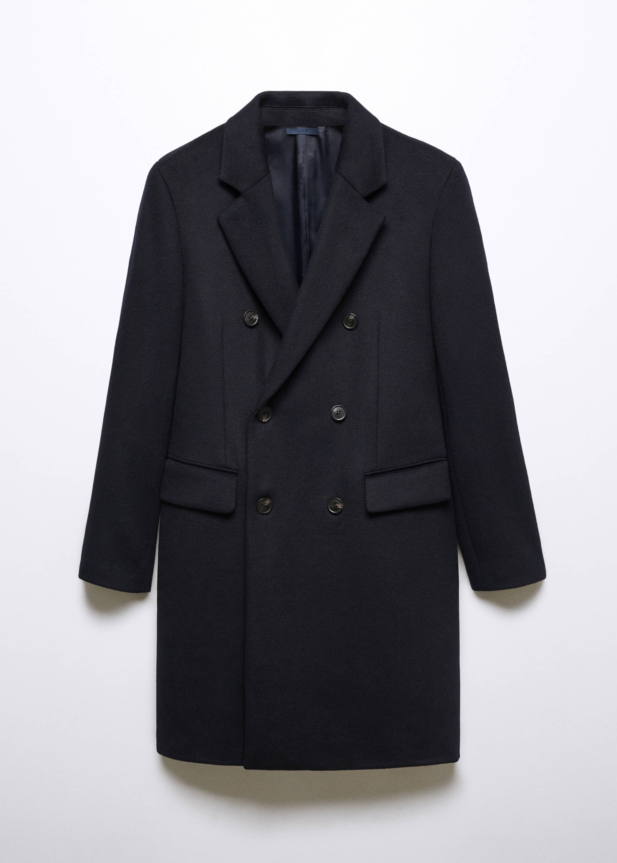 Kabát s překřížením z recyklované vlny - Zboží bez modelu