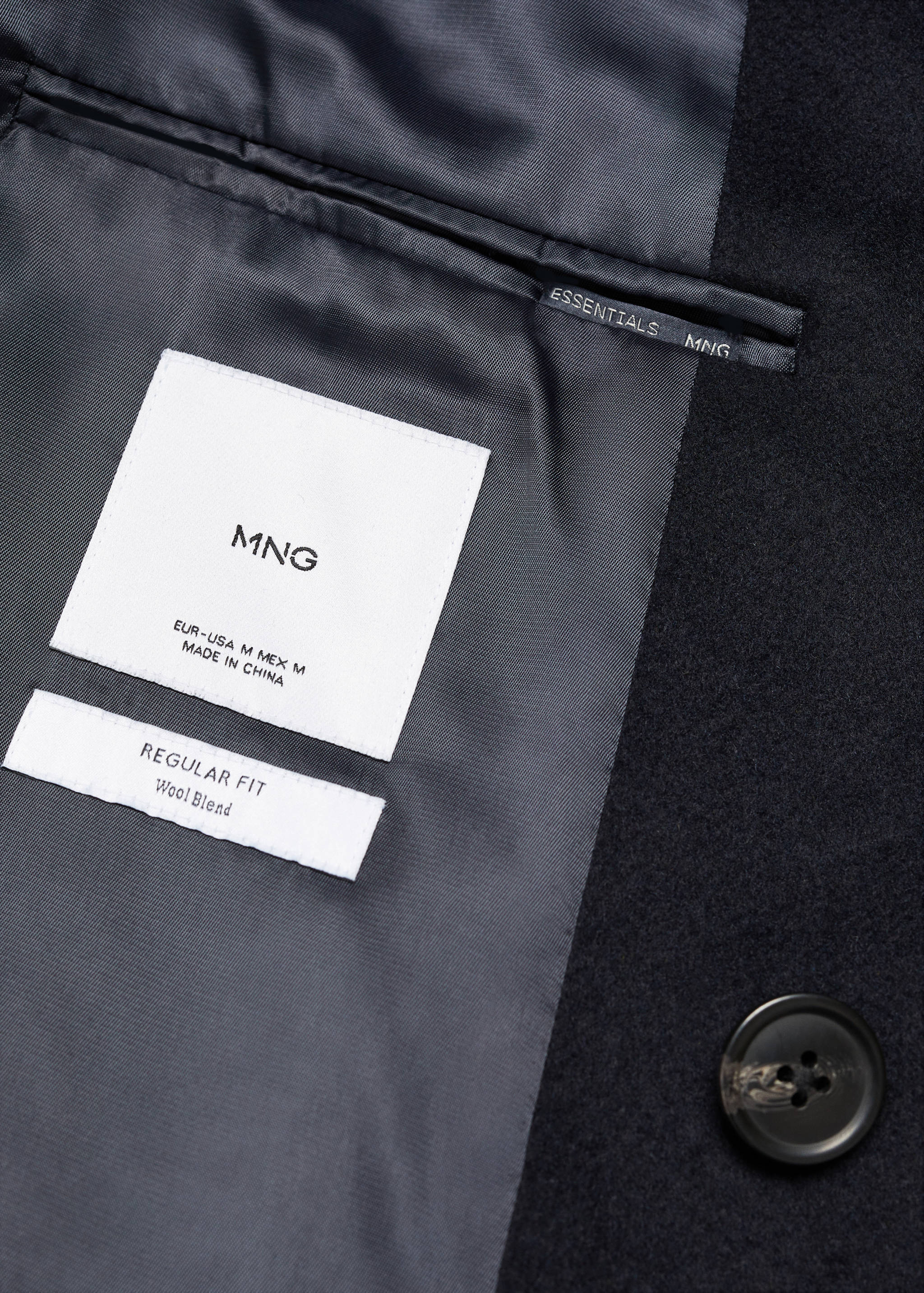 Kabát s překřížením z recyklované vlny - Detail zboží 0