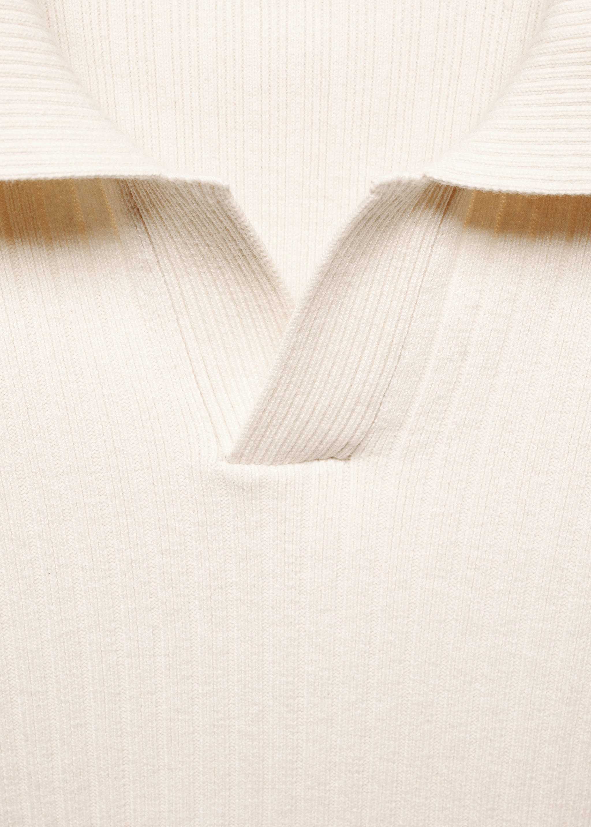 Fine rib-knit polo shirt - Details of the article 8