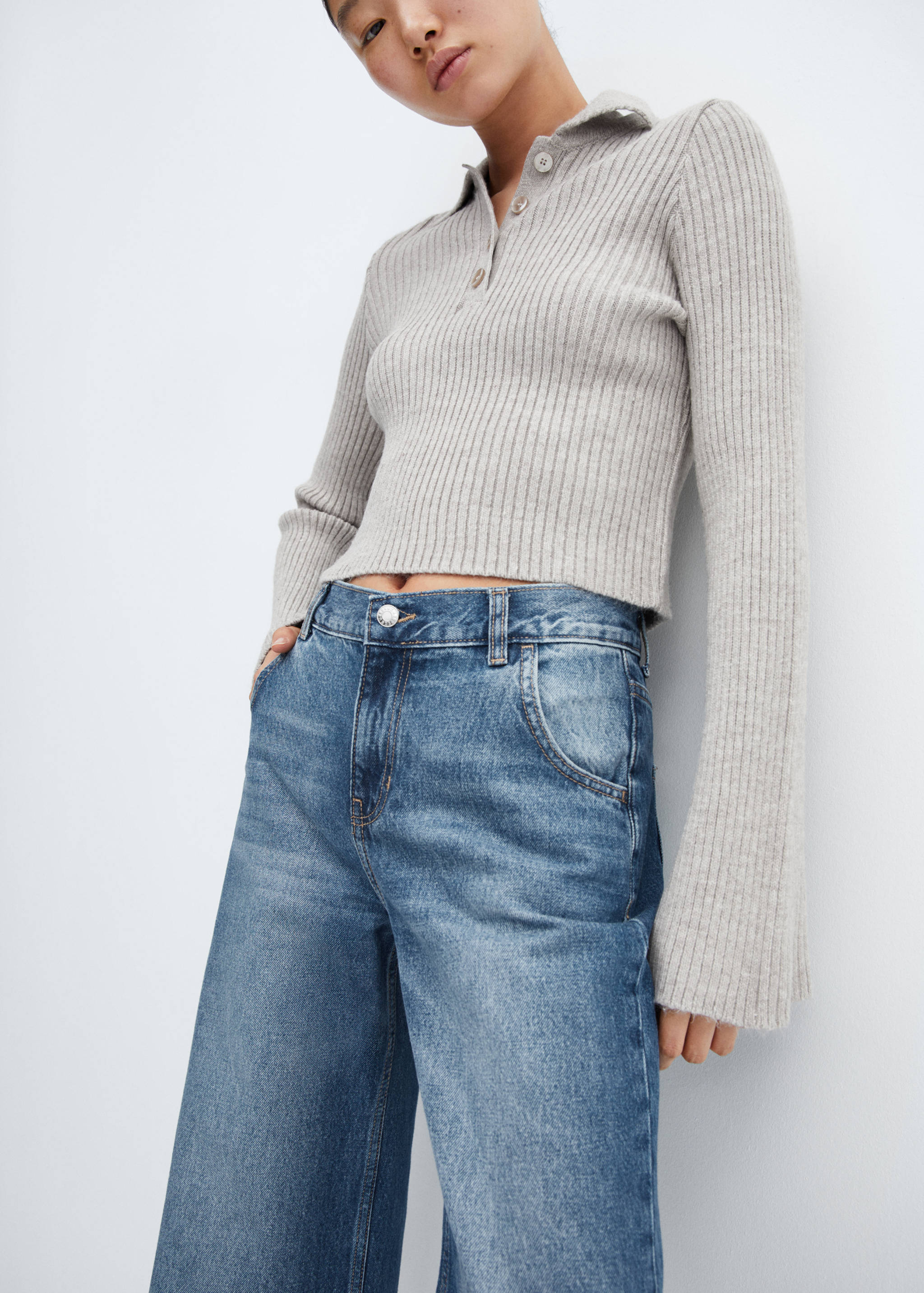 Jeans wide leg tiro bajo - Detalle del artículo 6