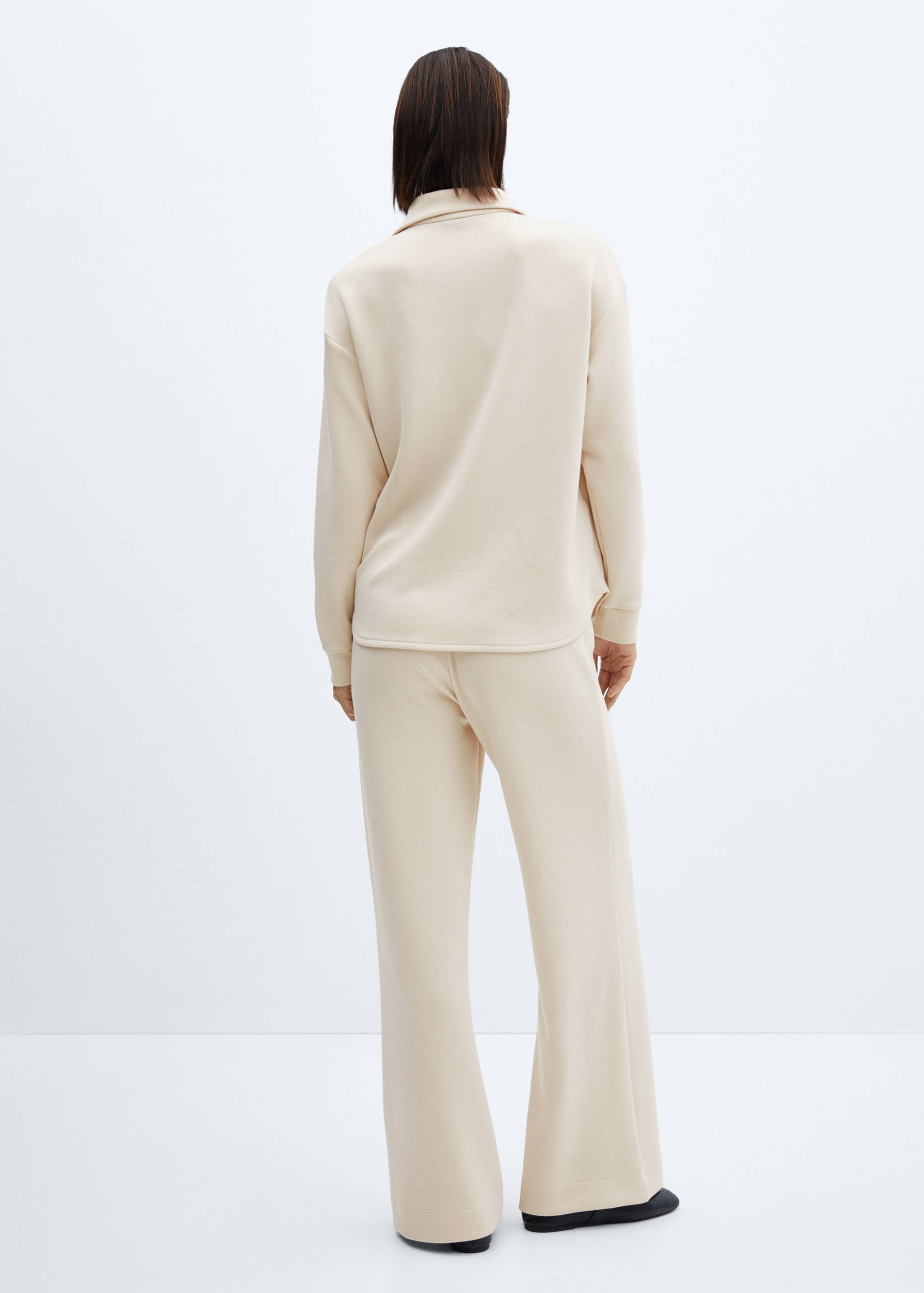 Wide leg trousers with elastic waist - Reverse of the article