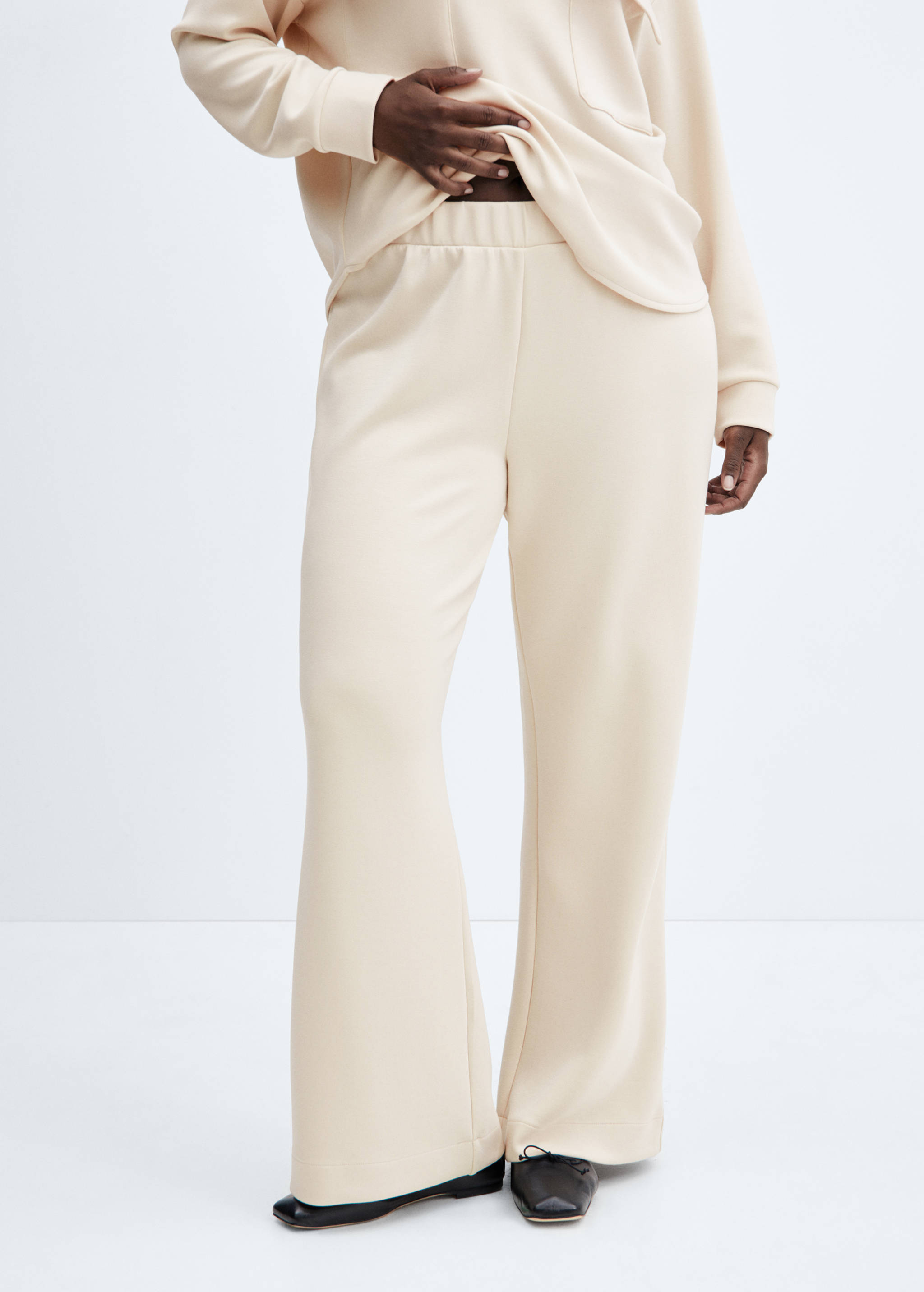 Wide leg trousers with elastic waist - Details of the article 5