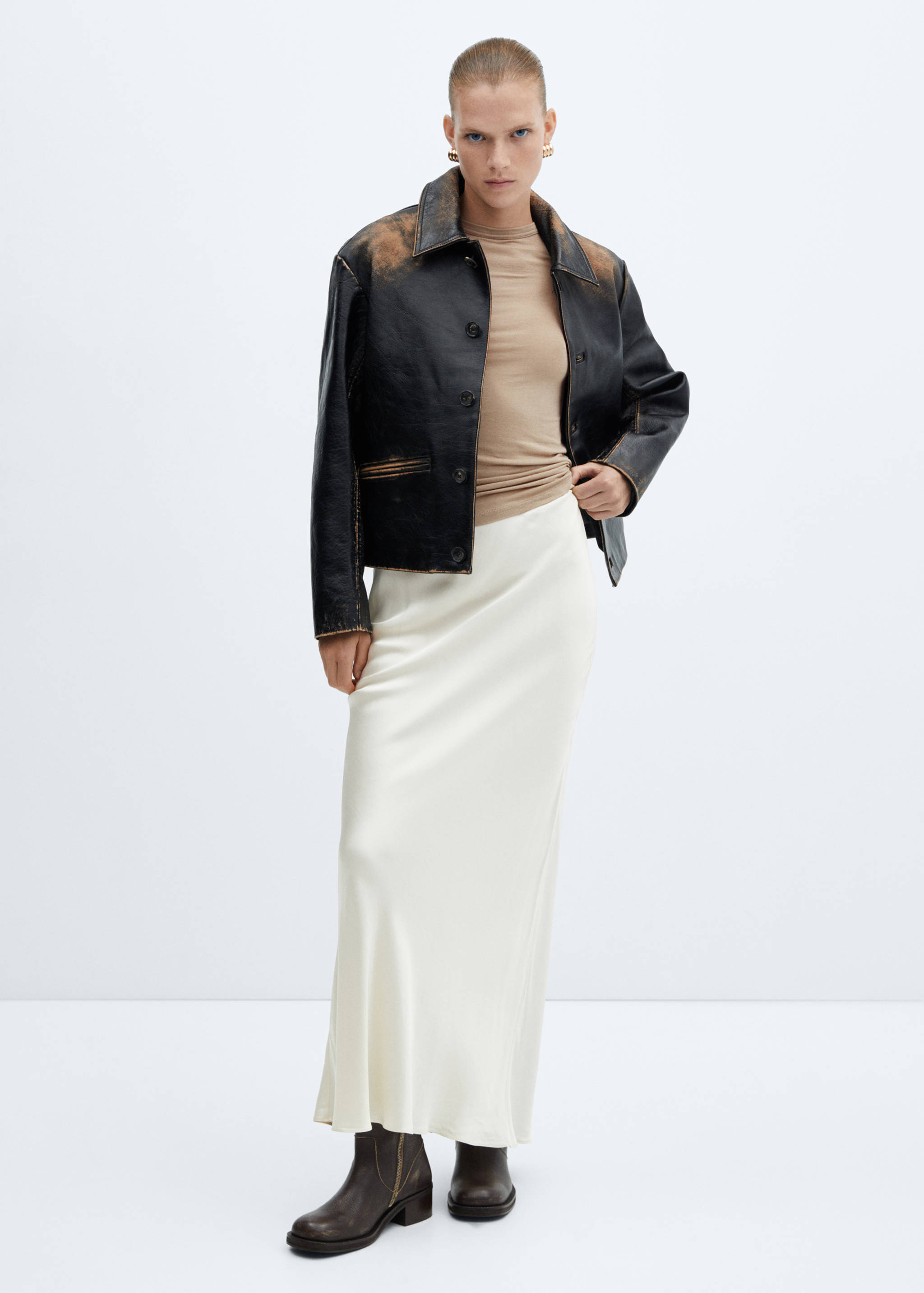 Langarm-T-Shirt mit Rundhals - Allgemeine Ansicht