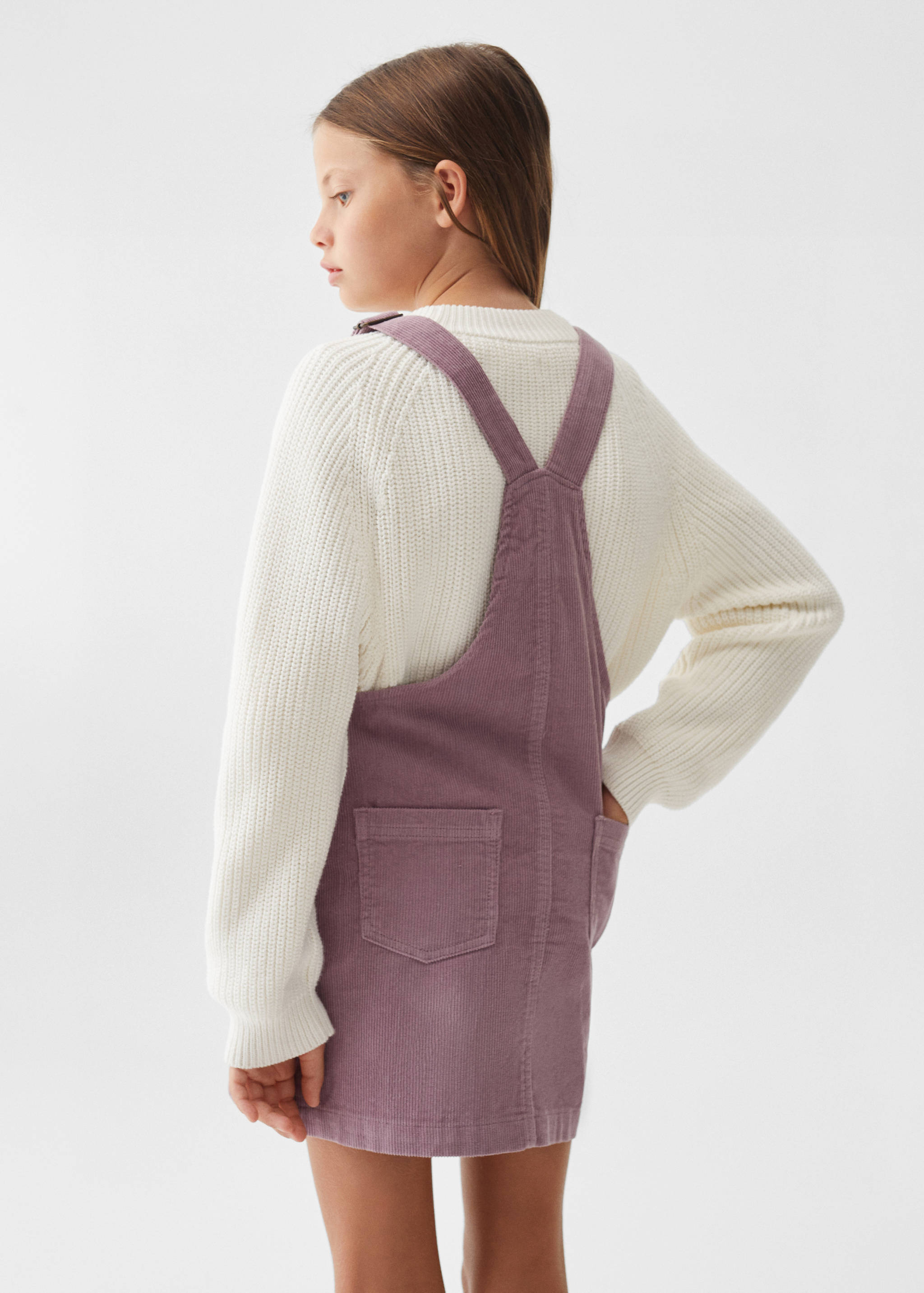 Corduroy pinafore dress - Reverse of the article