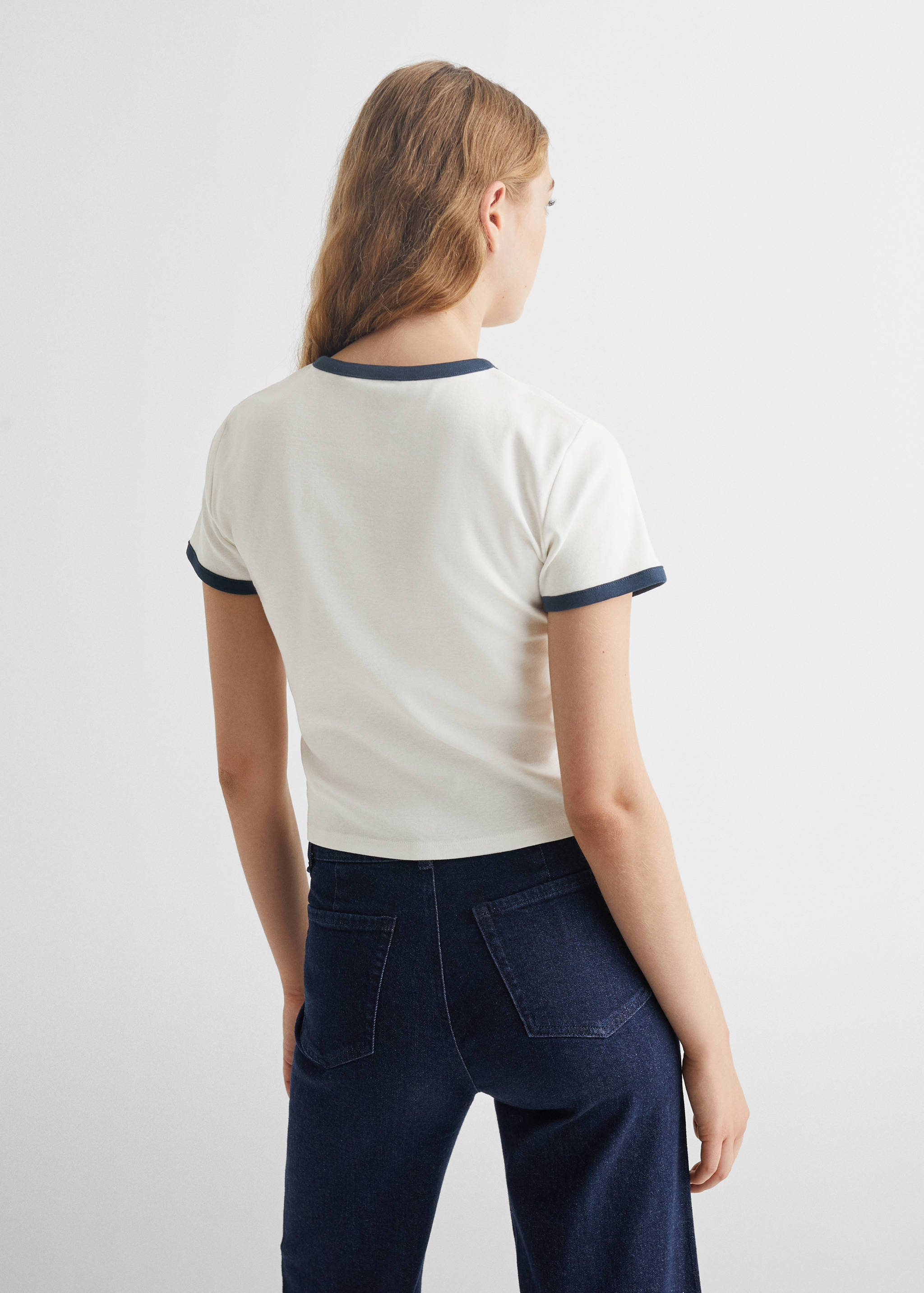 T-shirt crop mensagem - Verso do artigo