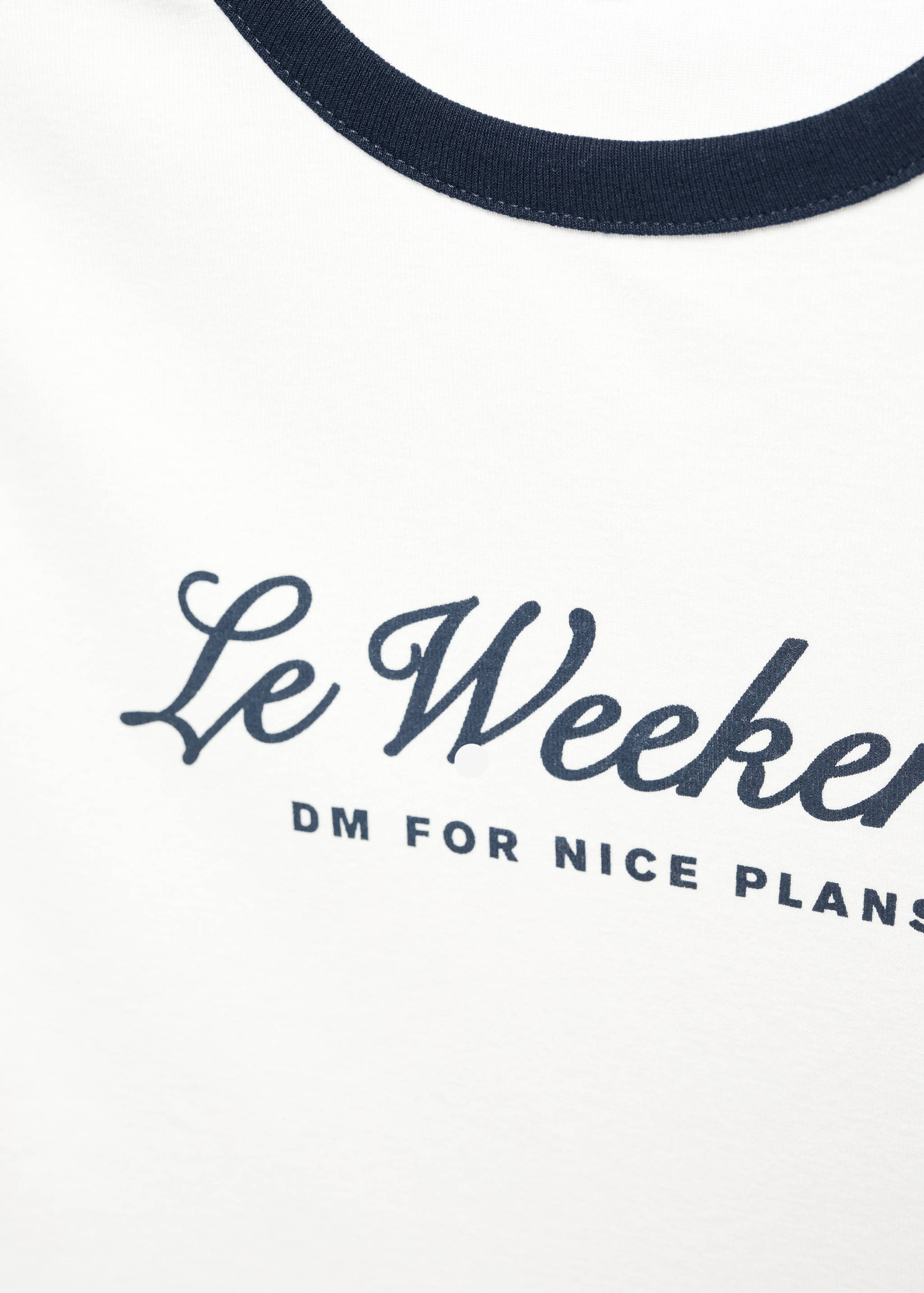 T-shirt crop mensagem - Pormenor do artigo 8