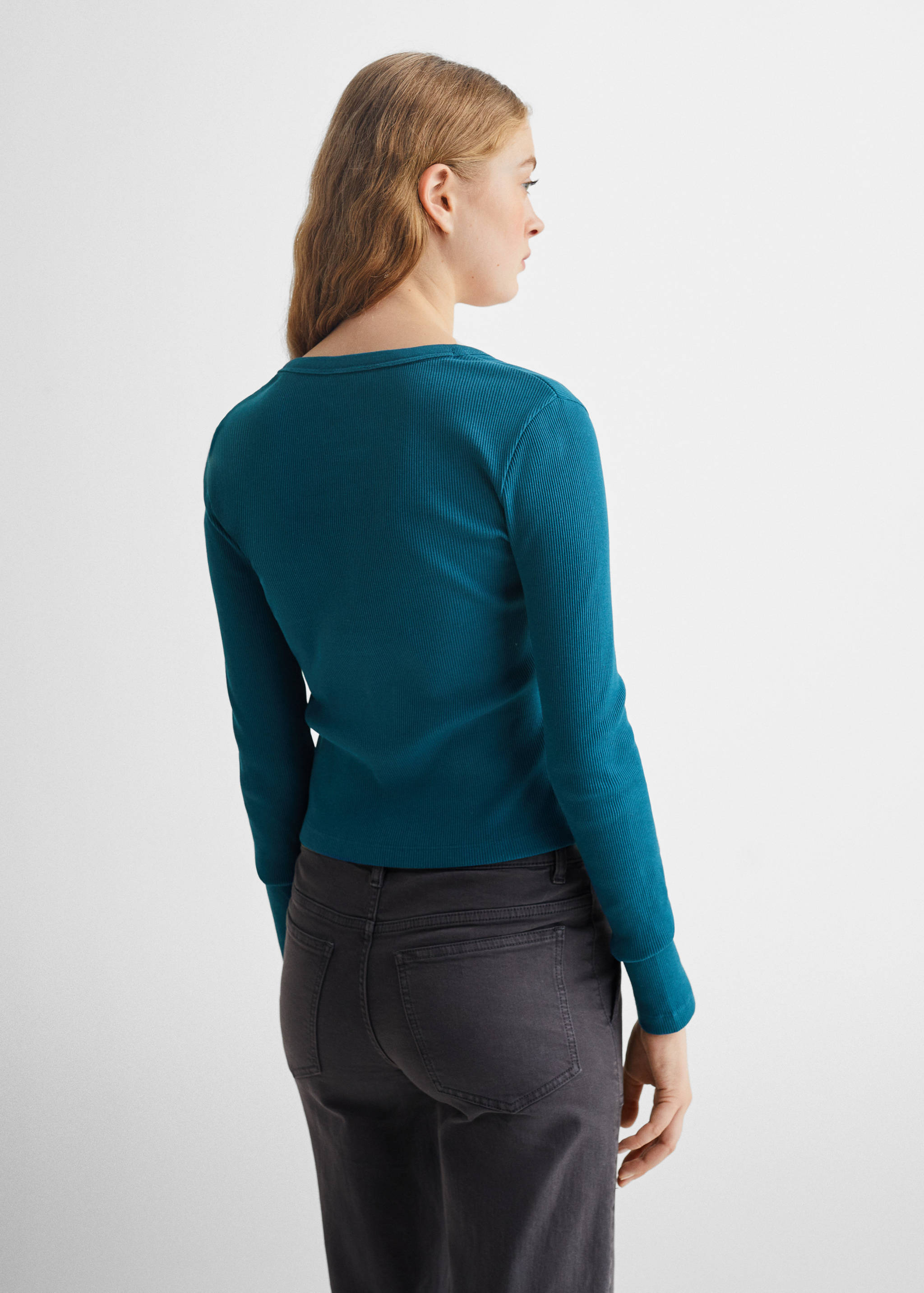 Camiseta crop algodón - Reverso del artículo