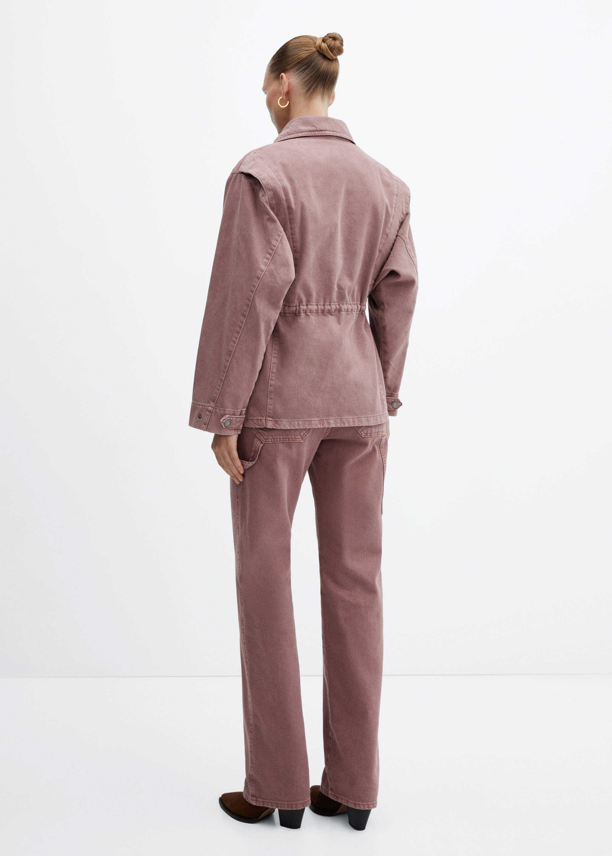 Denim jacket with drawstring - Reverse of the article