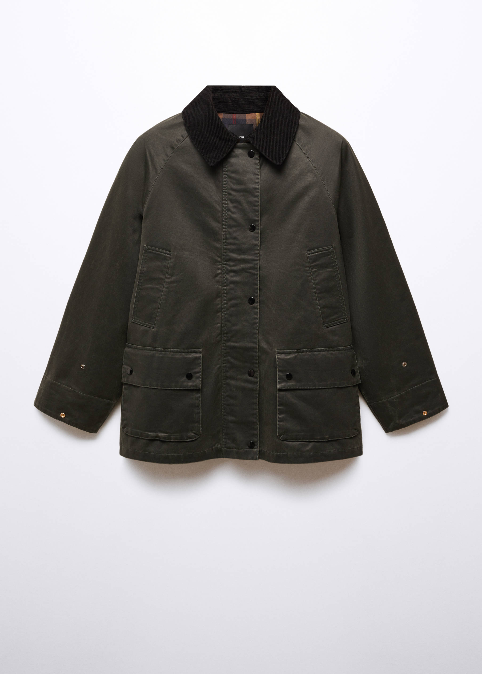 Waxed-effect short barn jacket - Article without model