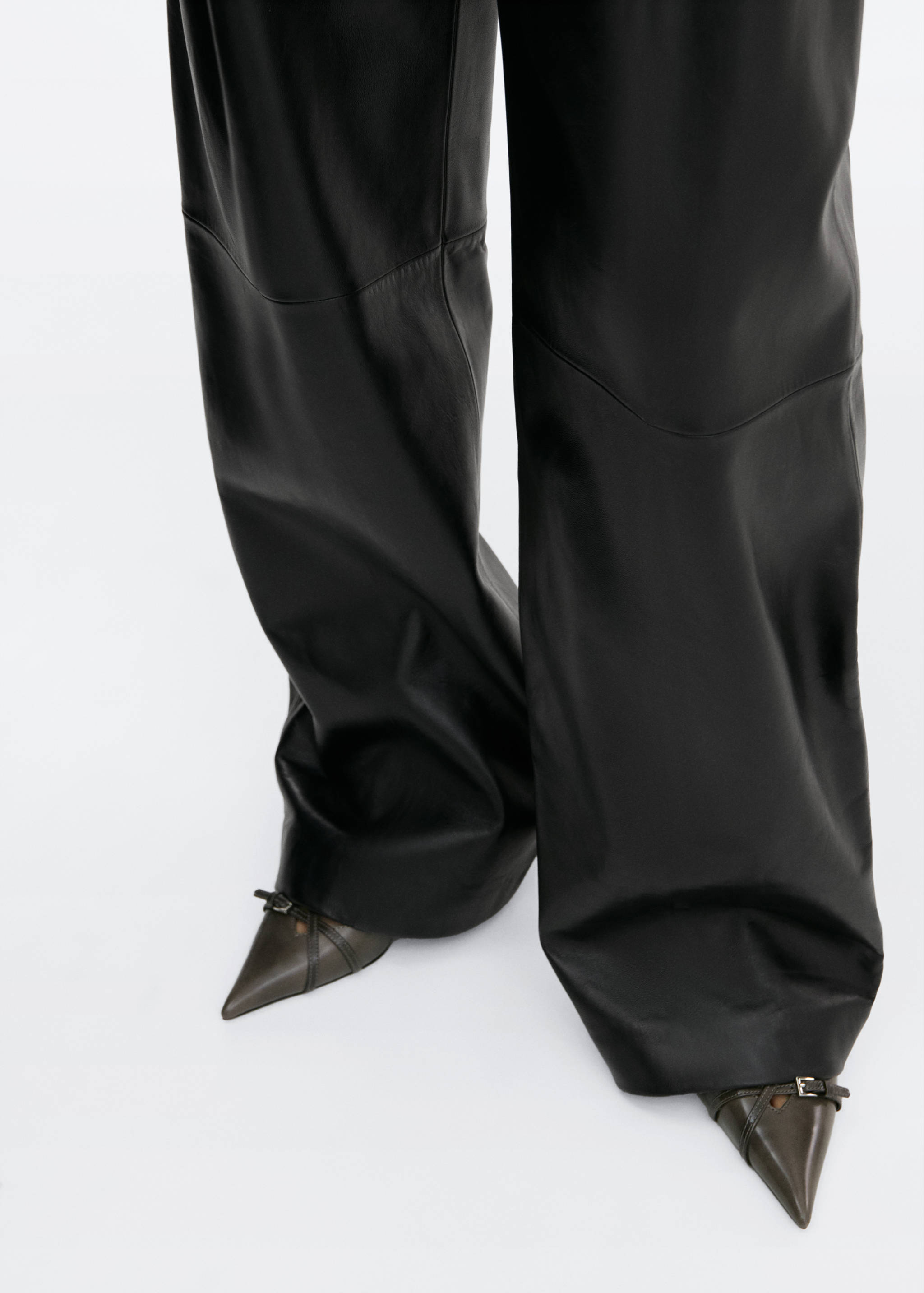Pantalon droit cuir taille haute - Détail de l'article 6