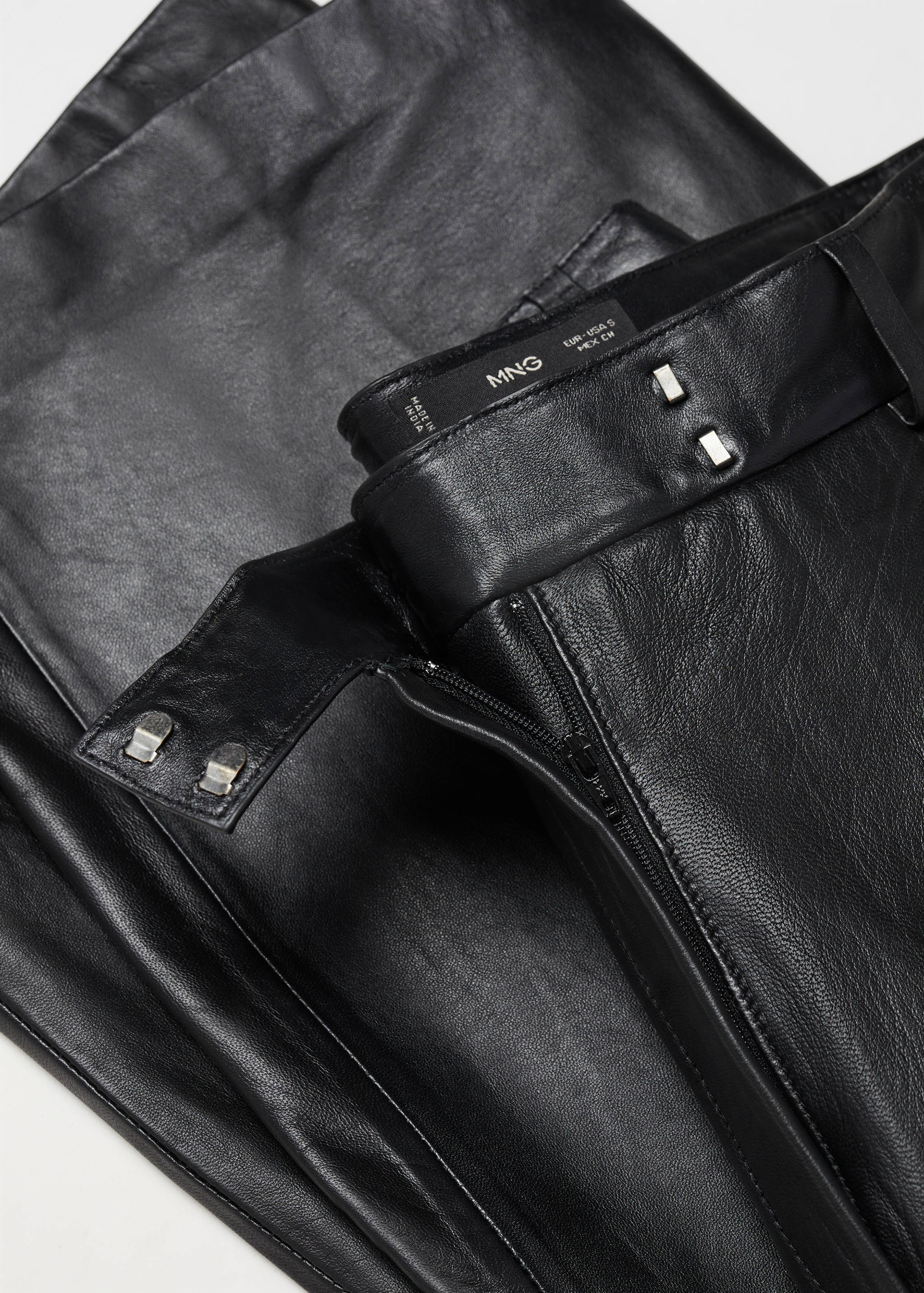 Pantalon droit cuir taille haute - Détail de l'article 8