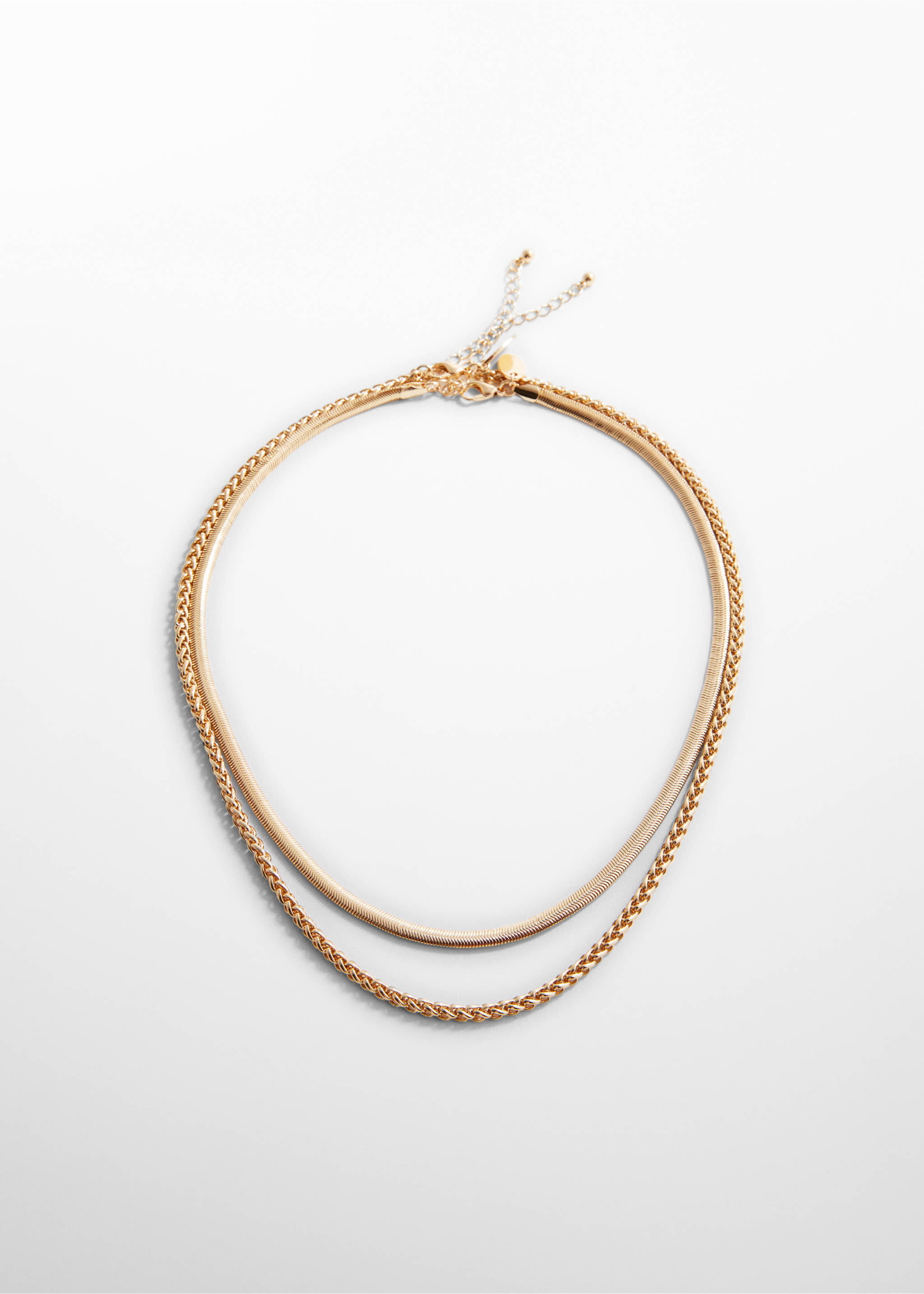 Mixed double necklace - Article without model, Gold. Ref: 57036006-00.
