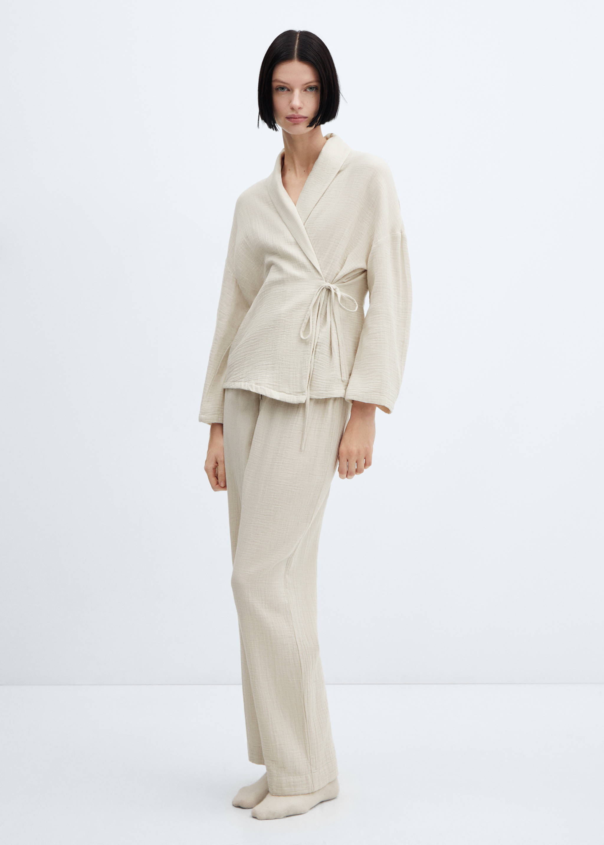 Chemise pyjama gaze de coton - Plan général