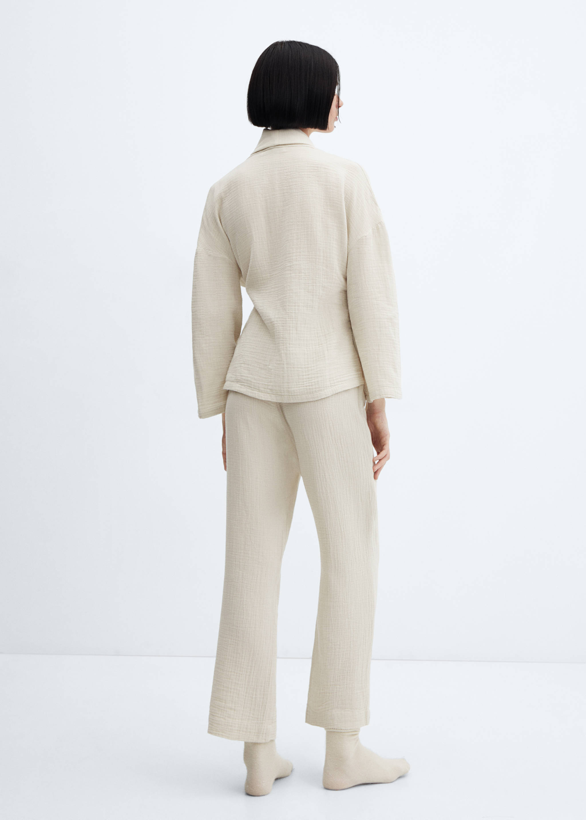 Chemise pyjama gaze de coton - Verso de l’article