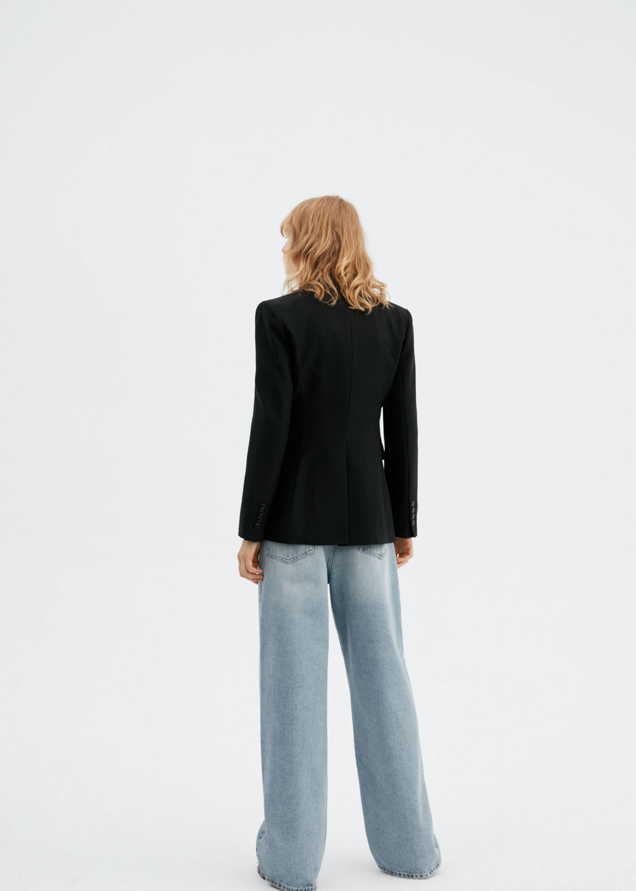 Wide leg mid-rise jeans - Reverse of the article