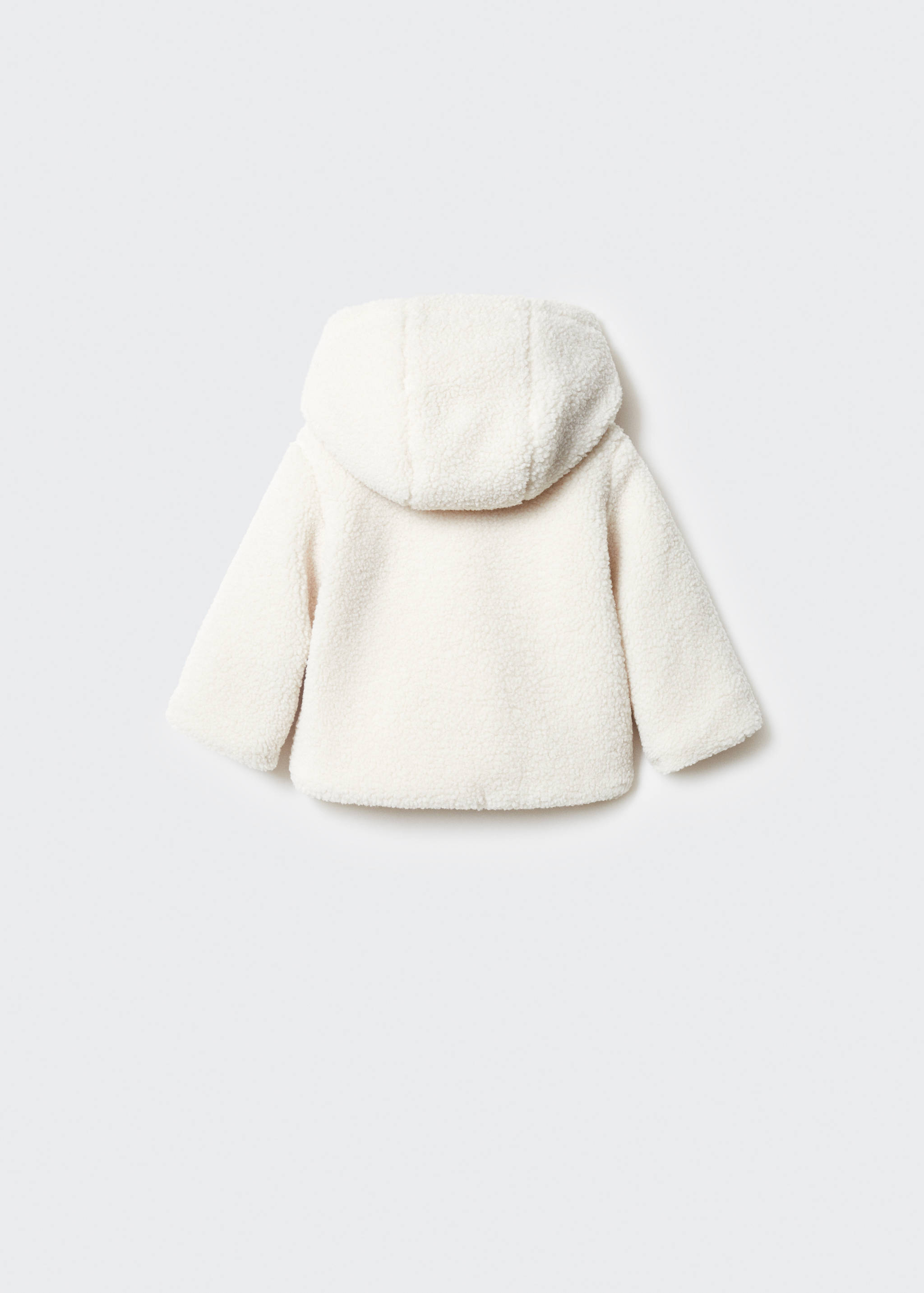 Double-breasted coat with shearling-effect lining - Reverse of the article