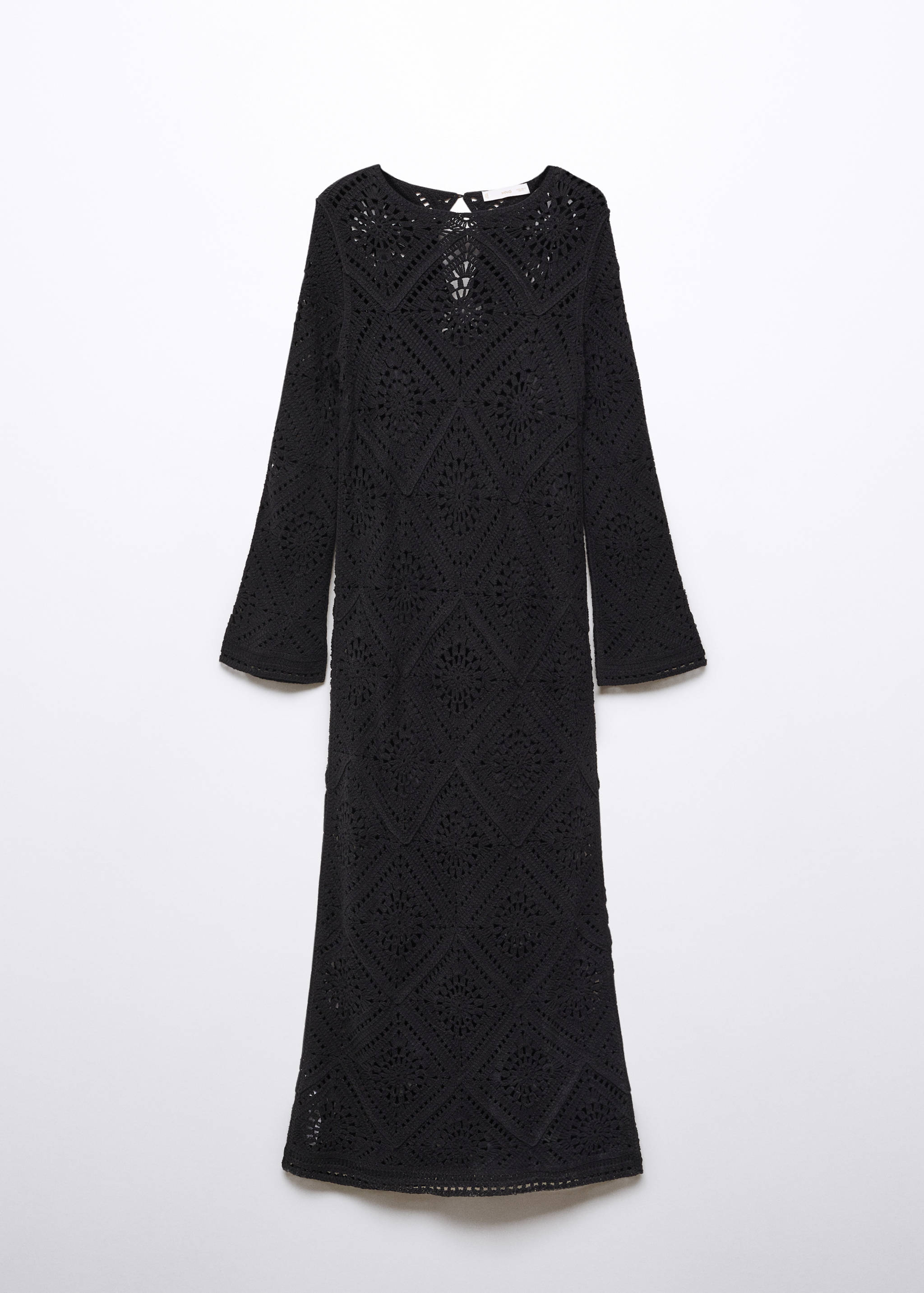 Flared-sleeve crochet dress - Article without model