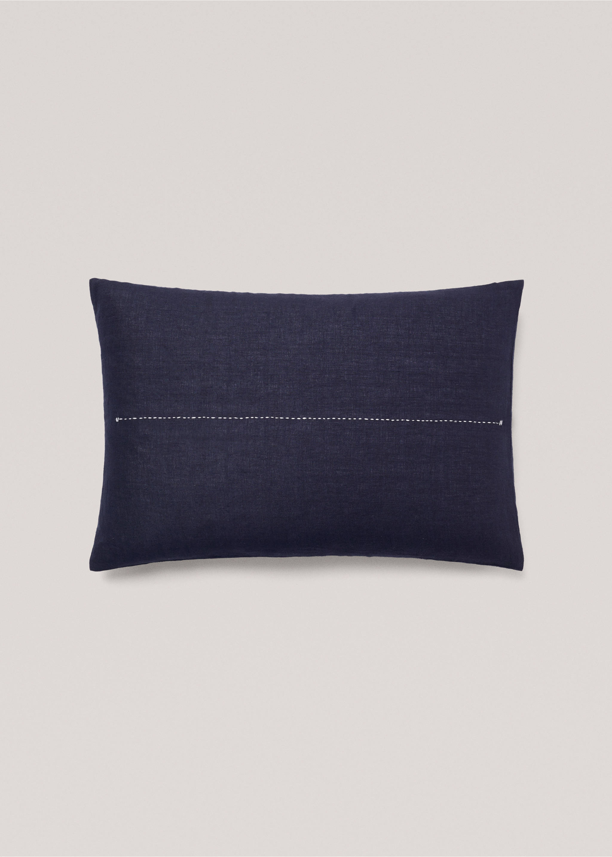 Housse de coussin surpiqûre 50x75 cm - Article sans modèle, Bleu marine foncé. Ref: 57036311-00.