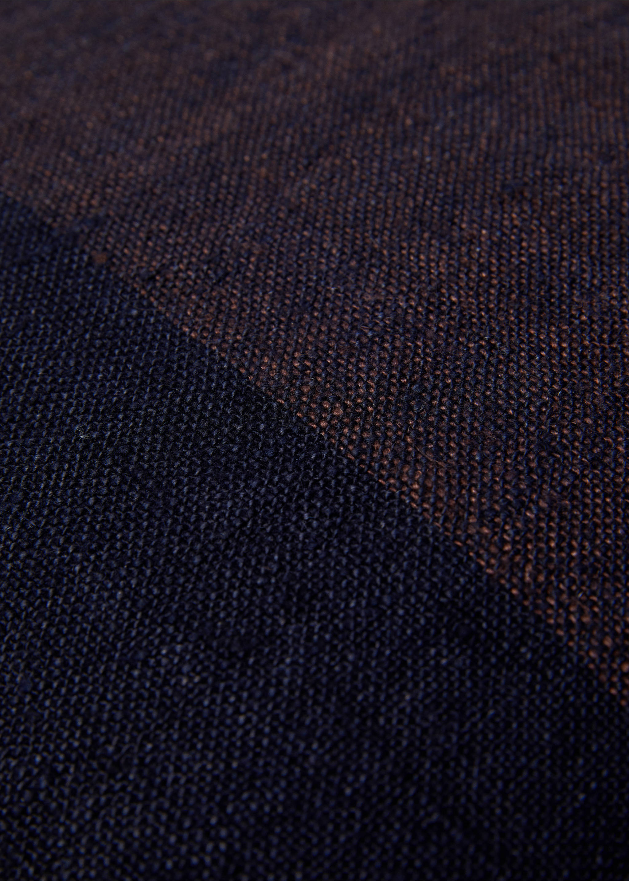 Kontrastierender Leinen-Kissenbezug 40 x 60 cm - Detail des Artikels 2, Dunkles Marineblau. Ref: 57036313-00.