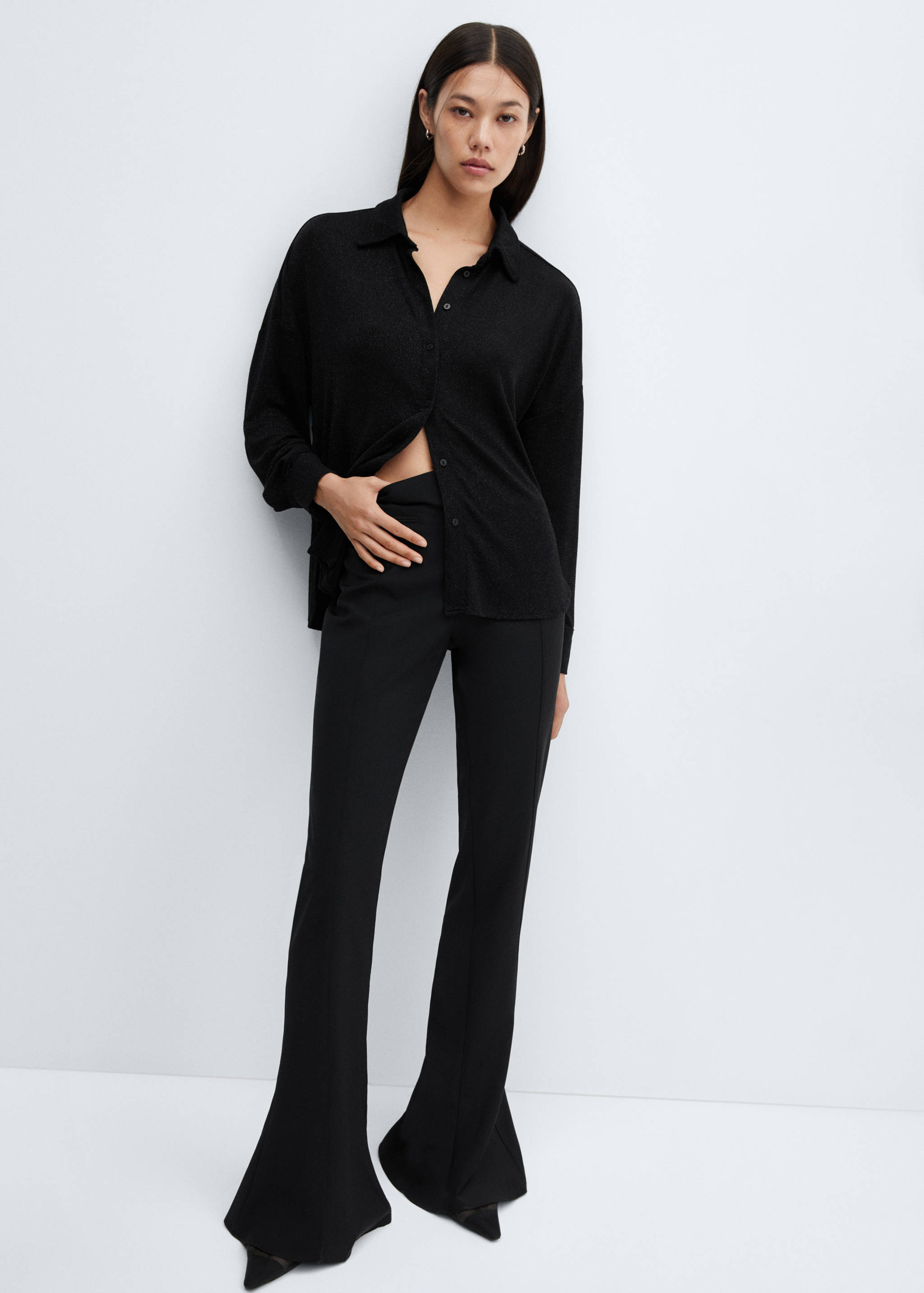 Lurex shirt with buttons - Details of the article 3