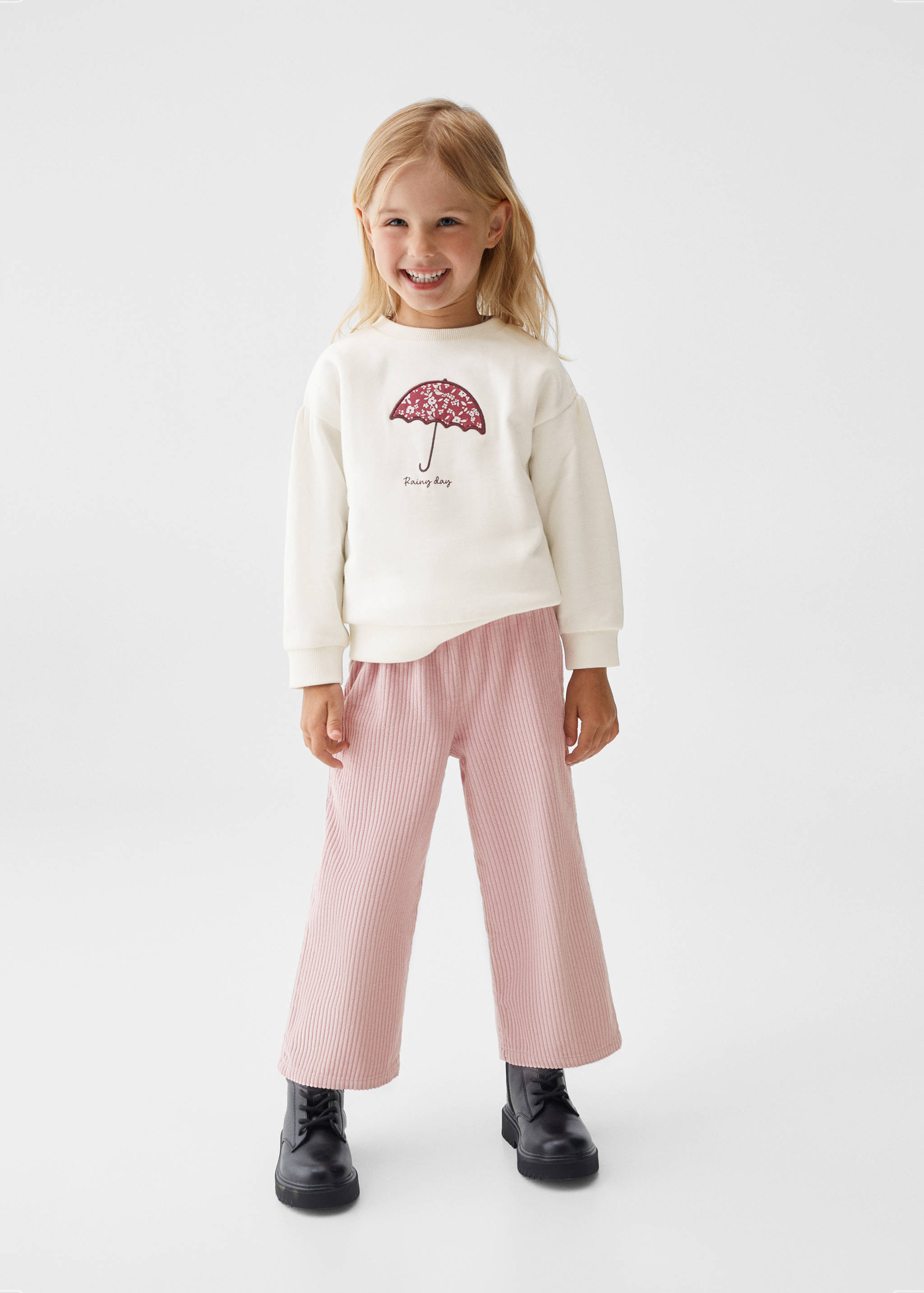 Corduroy culotte trousers - General plane