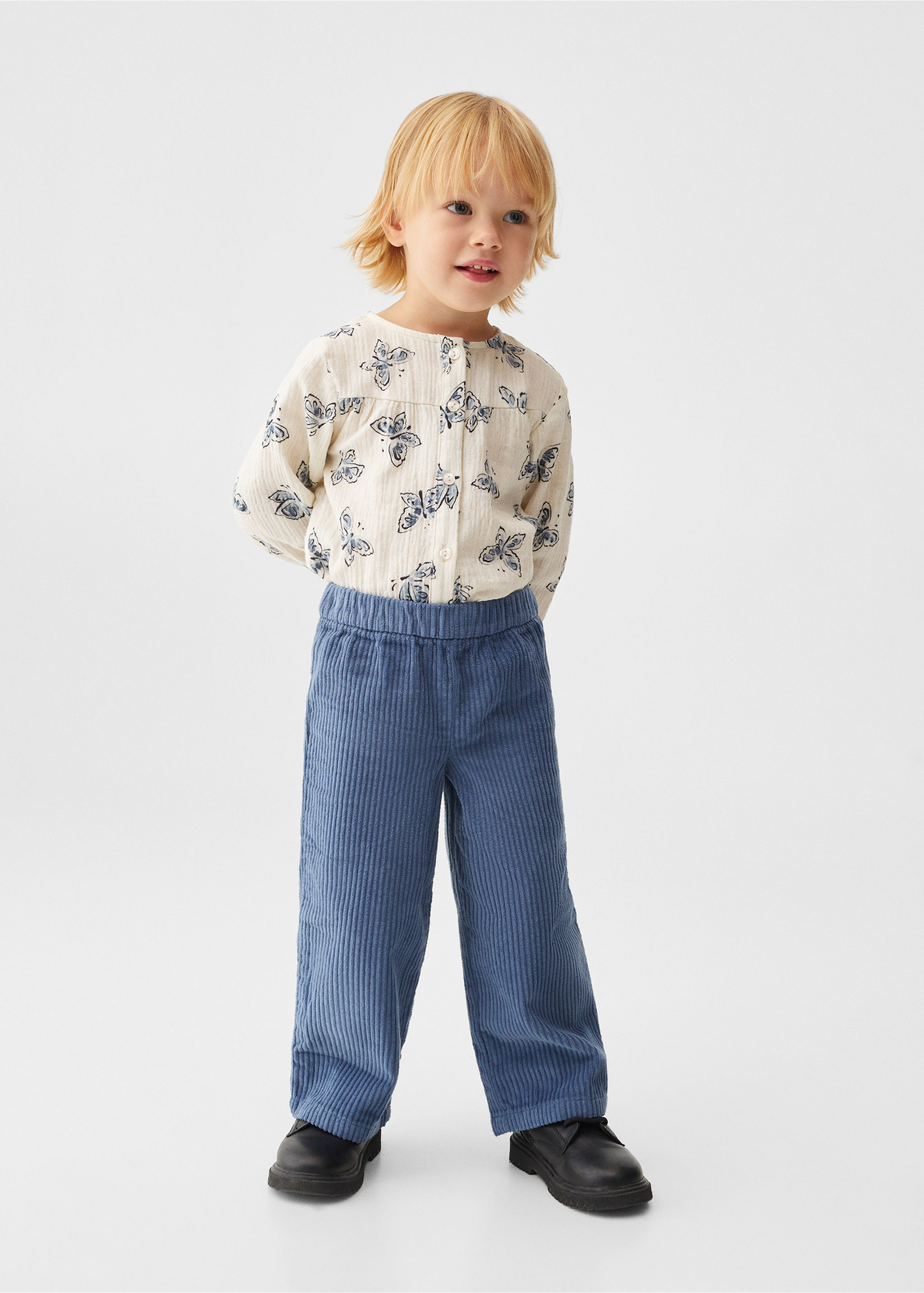 Corduroy culotte trousers - General plane